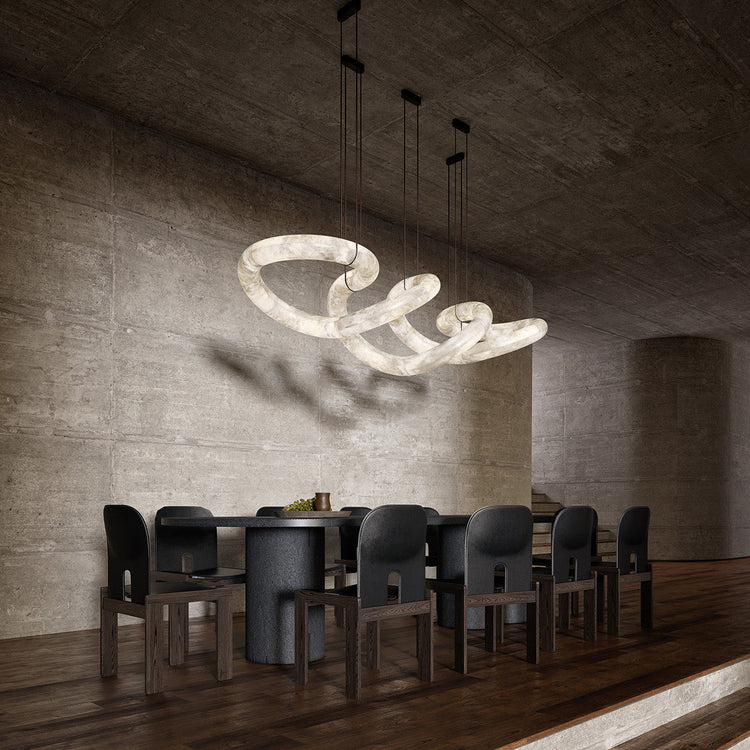 Infinity 12 & 16 Alabaster Pendant Light