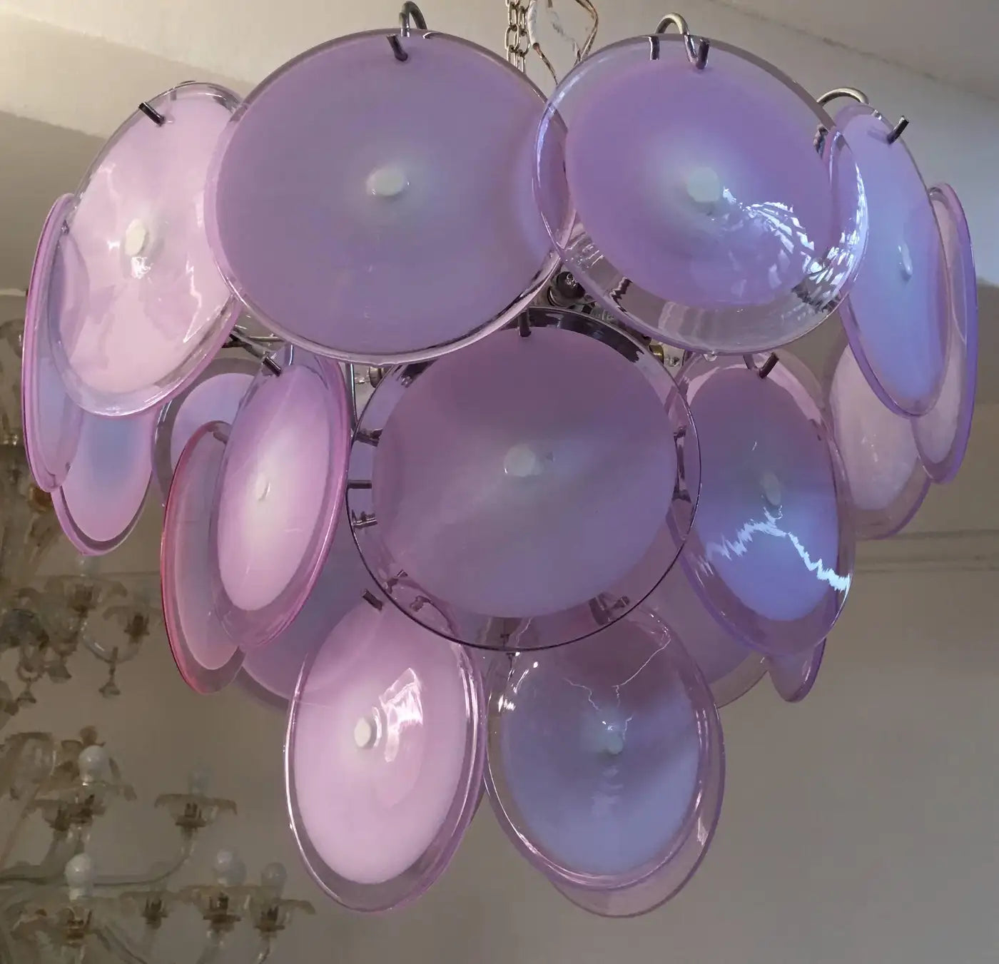 Vistosi Disc Murano Chandelier