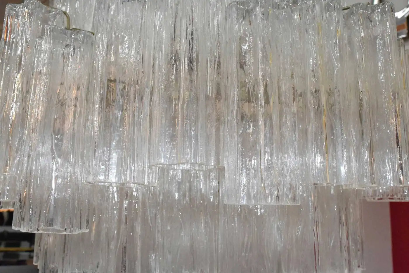 Very Large Venini Style Tronchi Chandelier