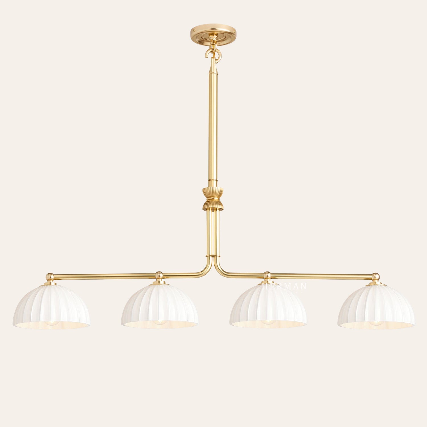 Enzo 42" Glass Linear Chandelier
