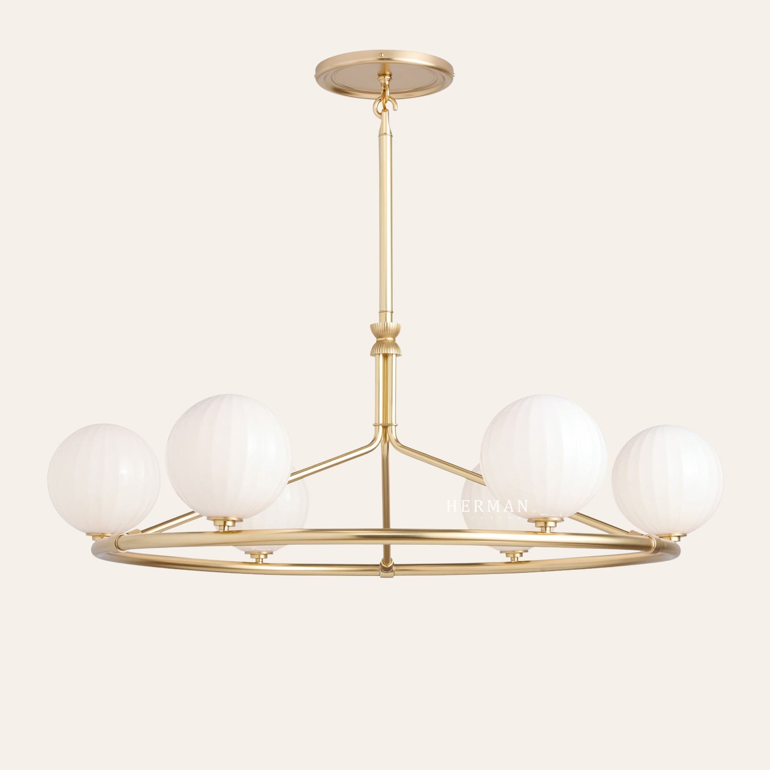 Enzo 48" Glass Round Chandelier