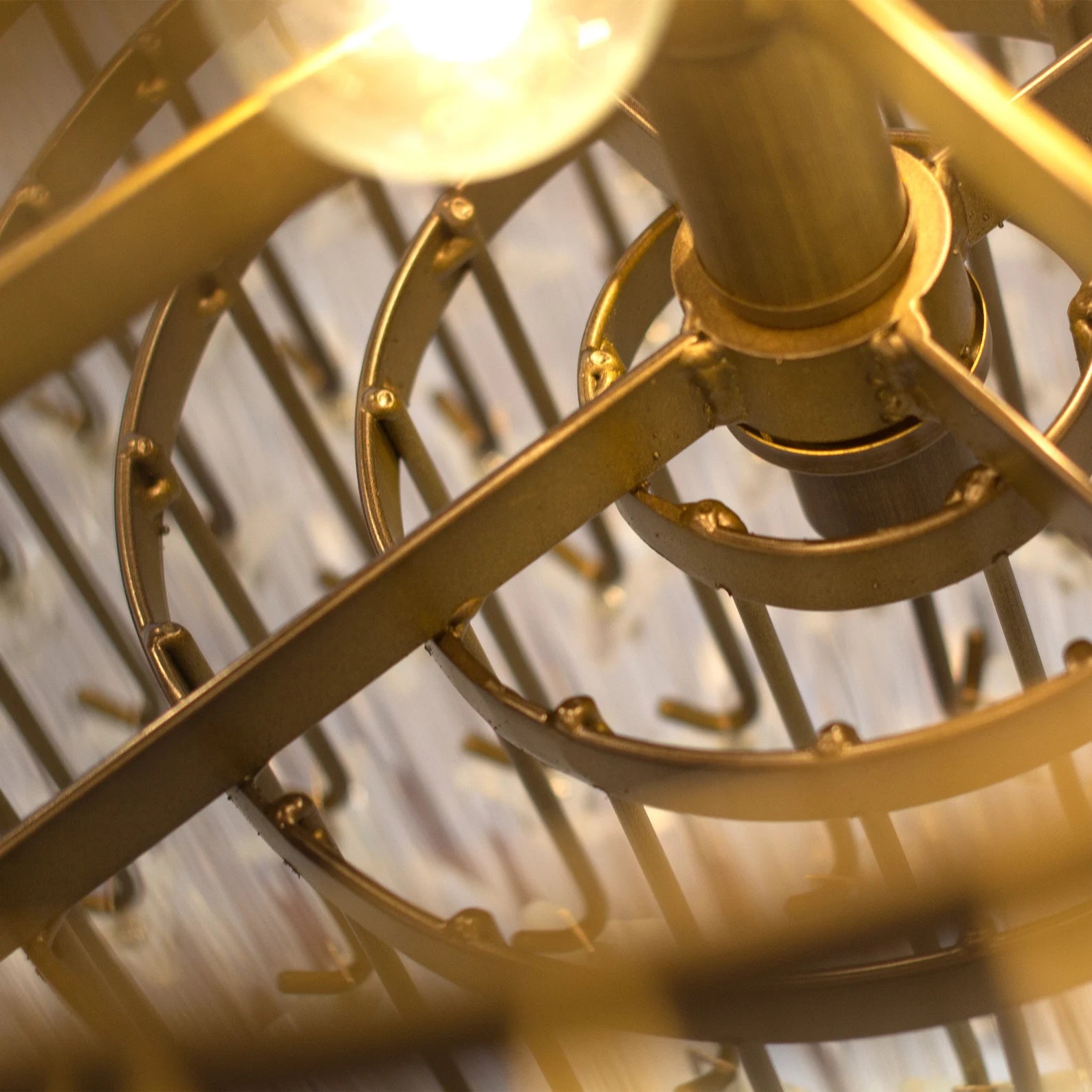 Large chandelier with Murano glass trihedrons inspired midcentury Italian design