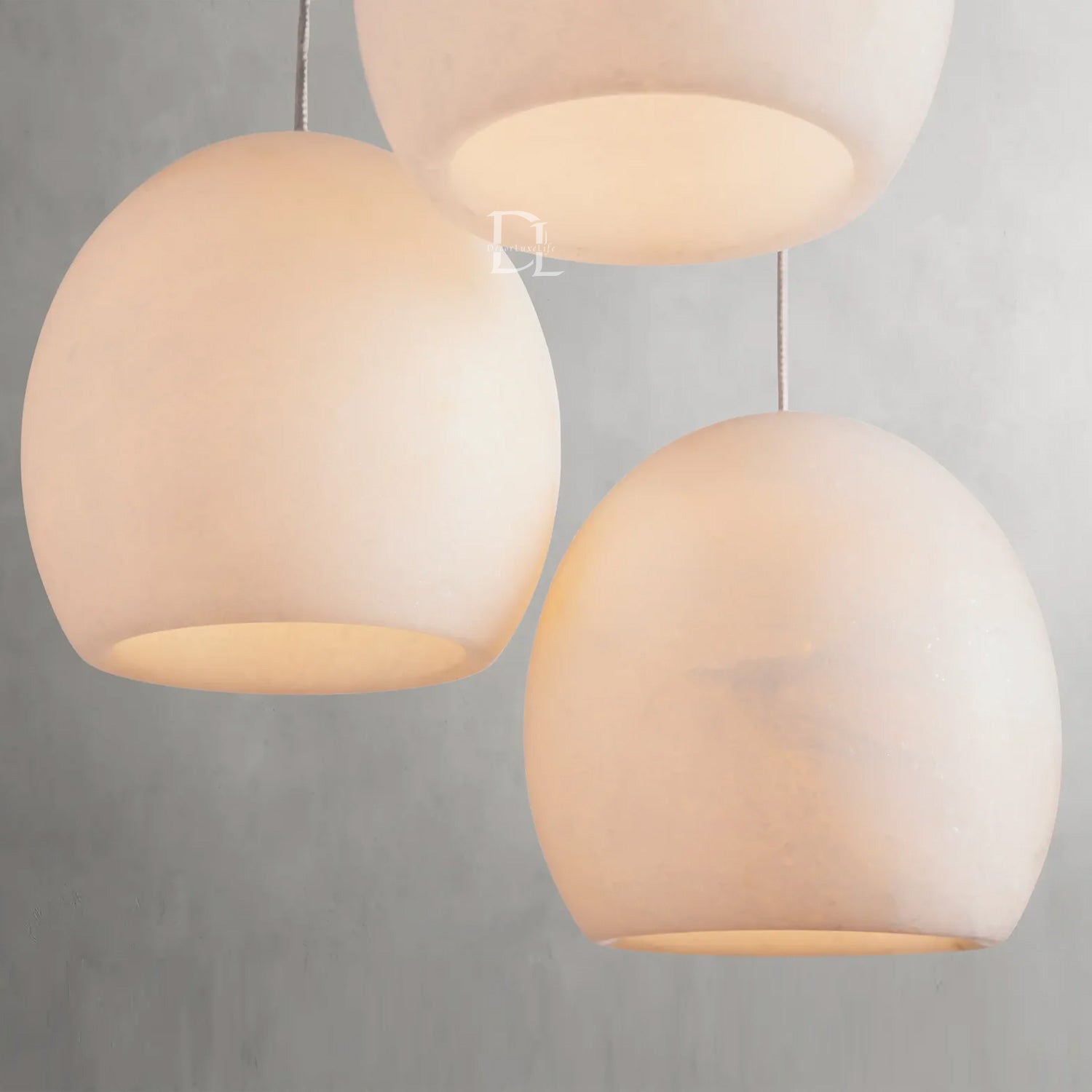 Arica Alabaster Round Chandelier