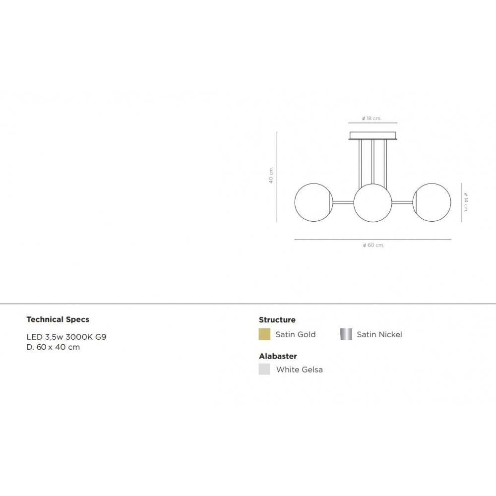 Alabastera Orb 3 Pendant