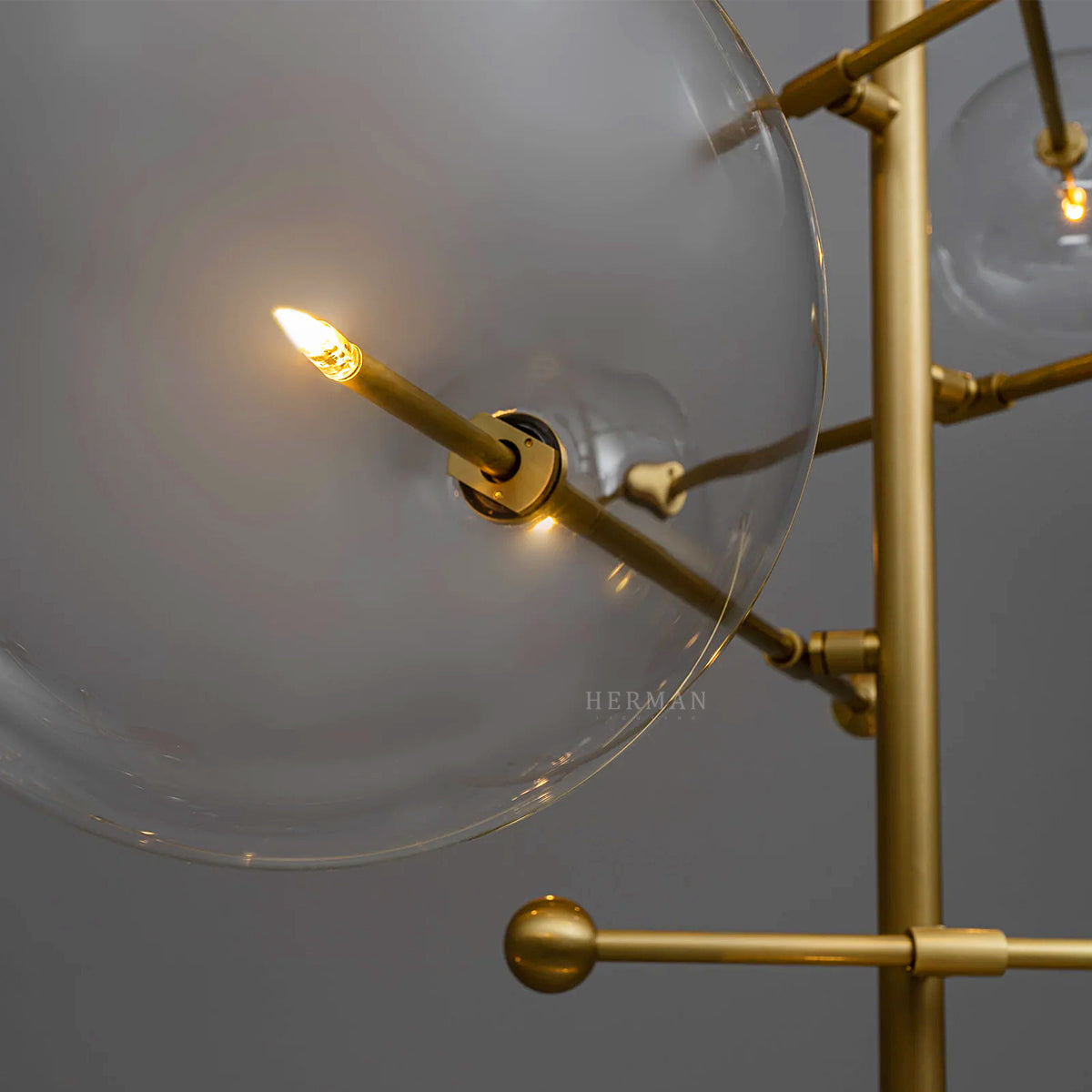 Aero 12-Light Modern Brass Chandelier