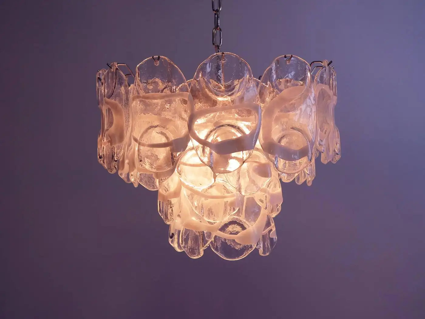 Vintage Italian Murano Chandelier 36 Glasses
