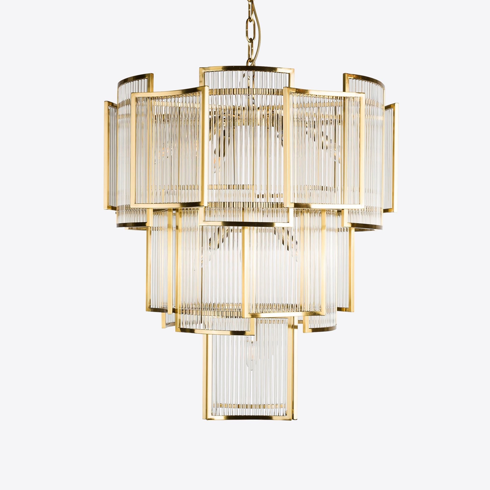 Brass Monte Carlo Grande Chandelier 26.8"
