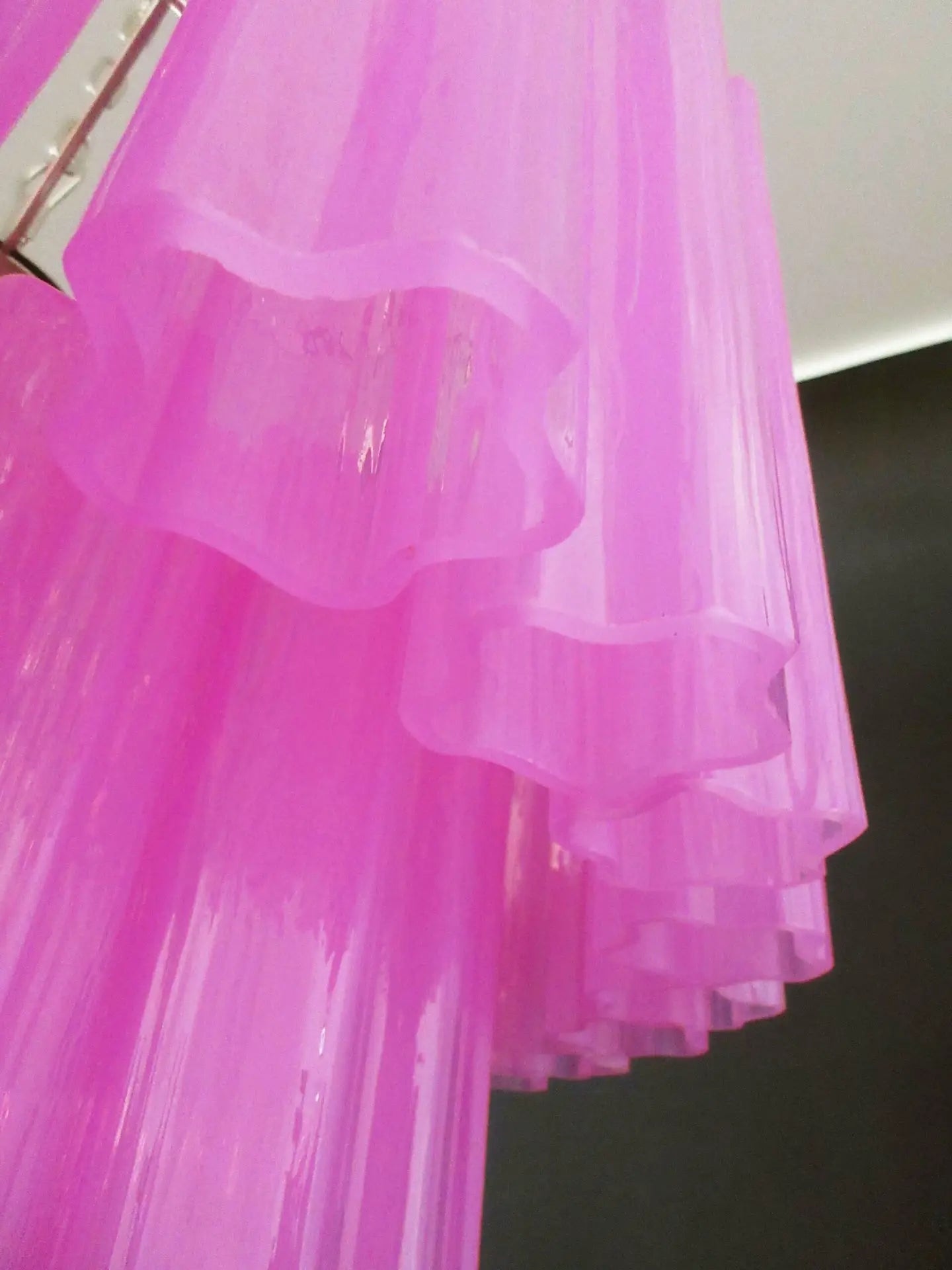 Murano Chandelier 78 Pink Glass Tubes