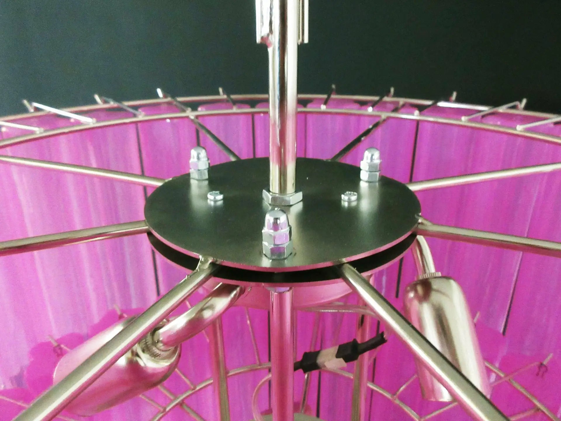 Murano Chandelier 78 Pink Glass Tubes