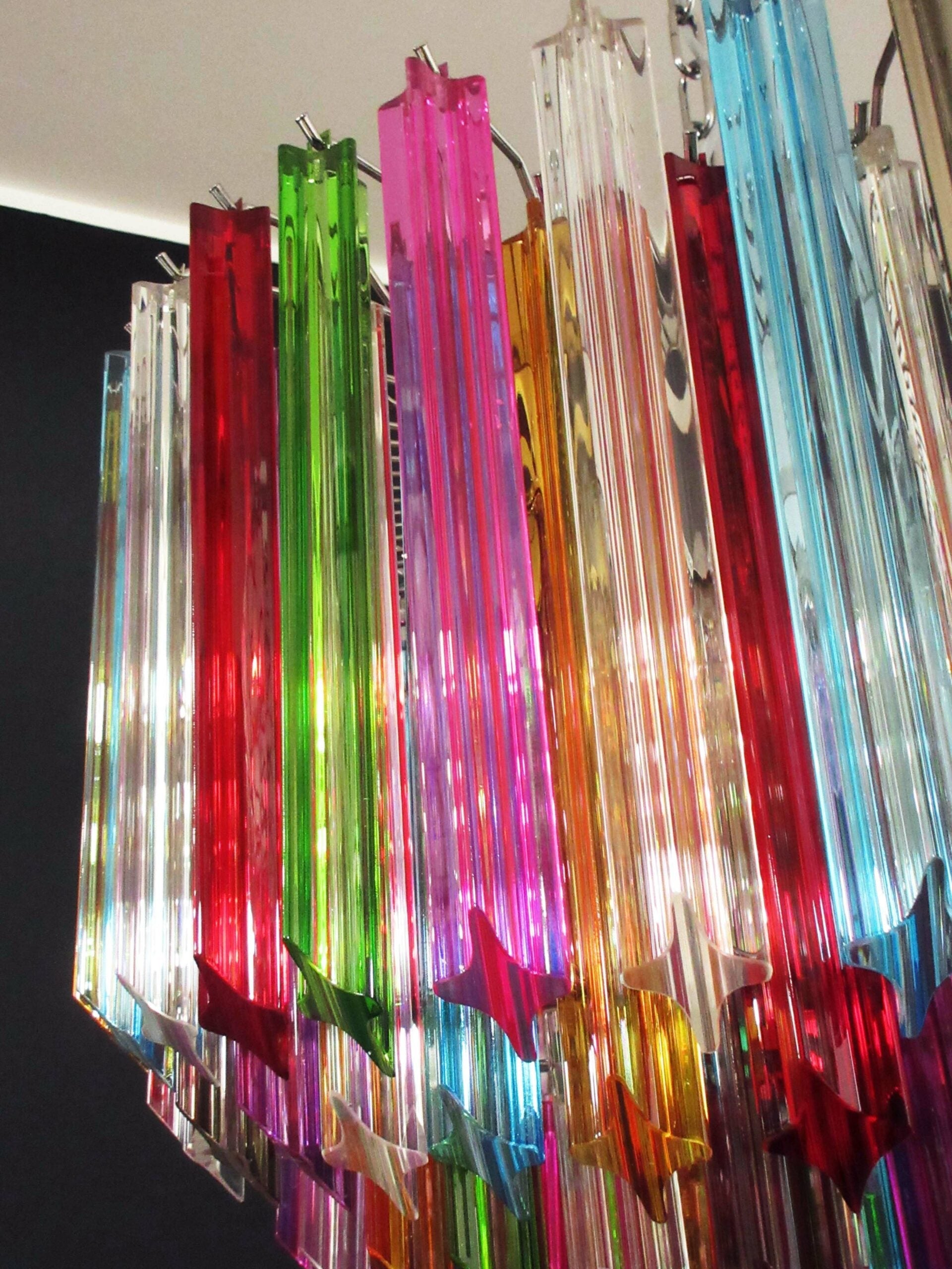 Murano Chandelier 163 Multi-Colored Prism Glass