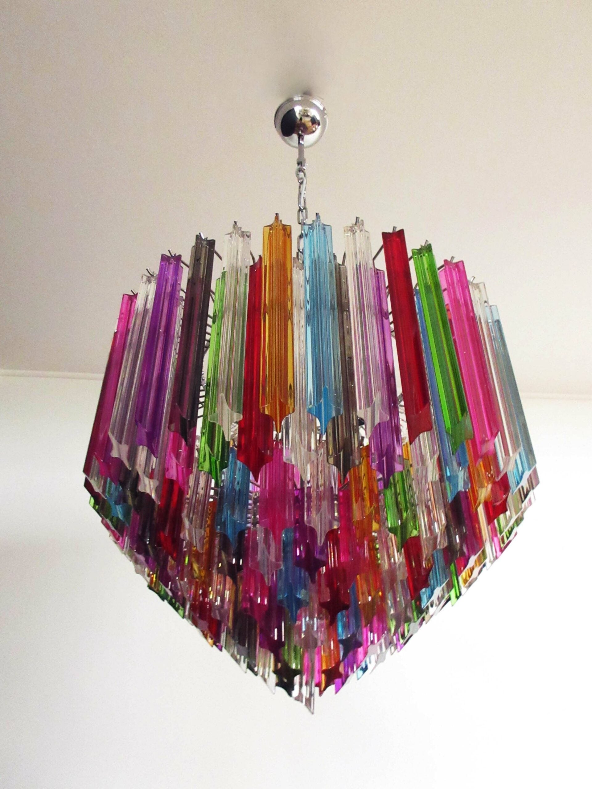 Murano Chandelier 163 Multi-Colored Prism Glass