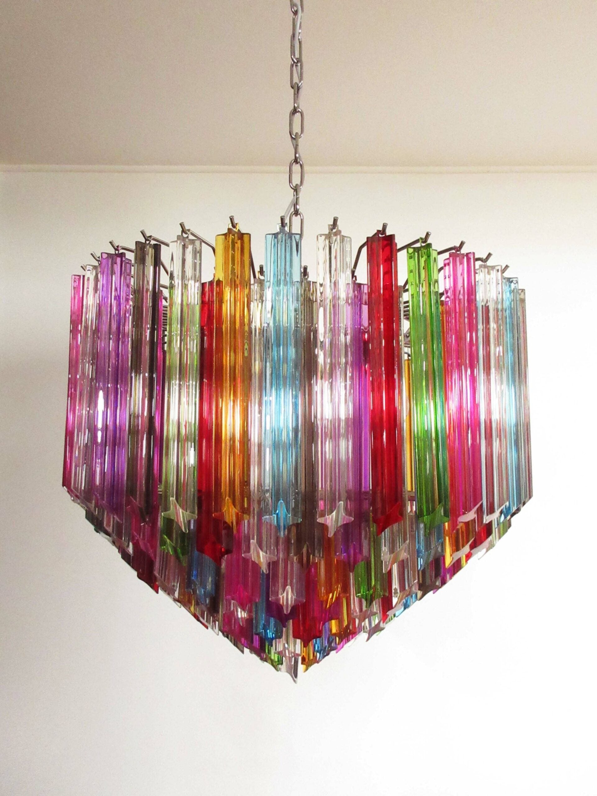 Murano Chandelier 163 Multi-Colored Prism Glass