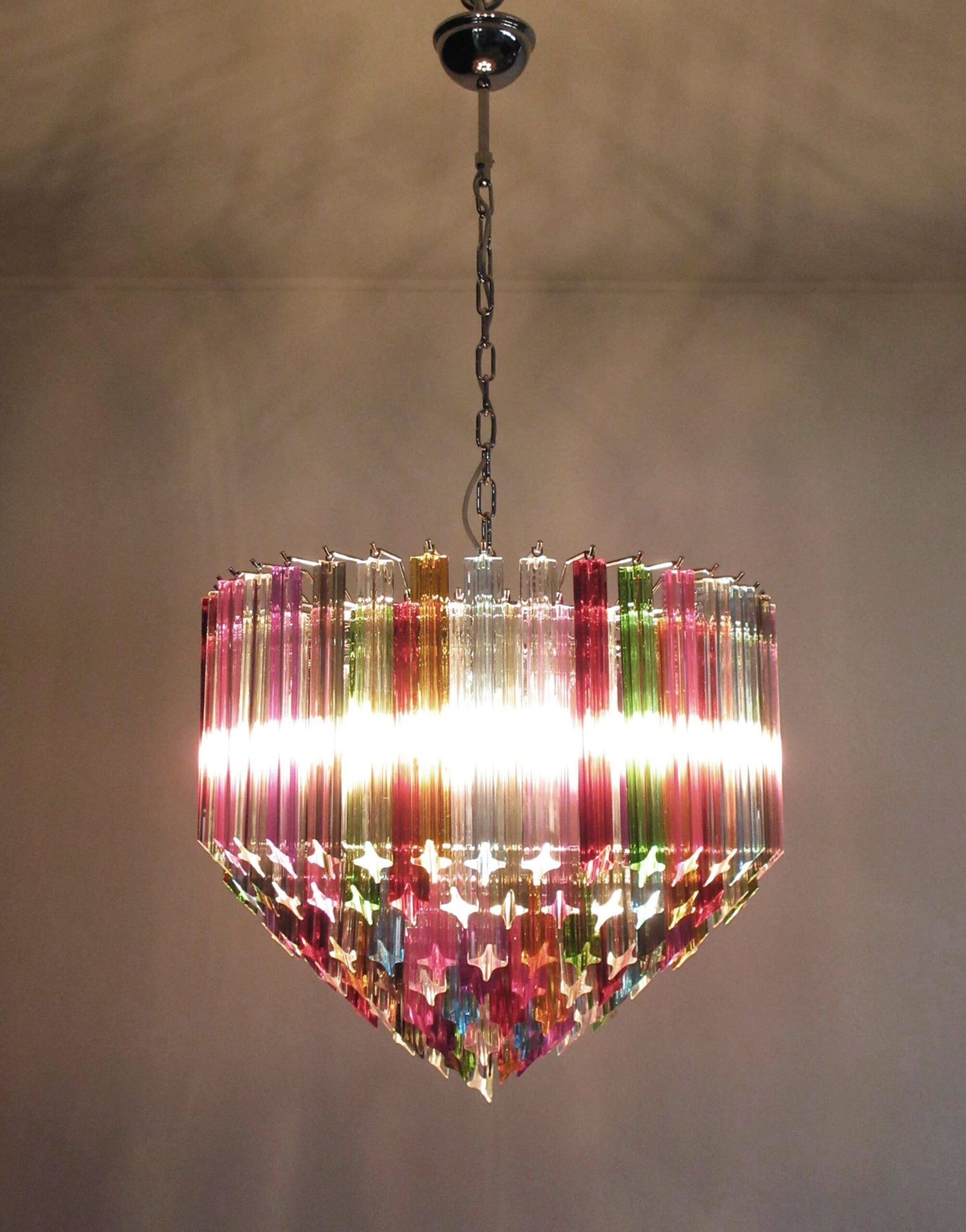 Murano Chandelier 163 Multi-Colored Prism Glass