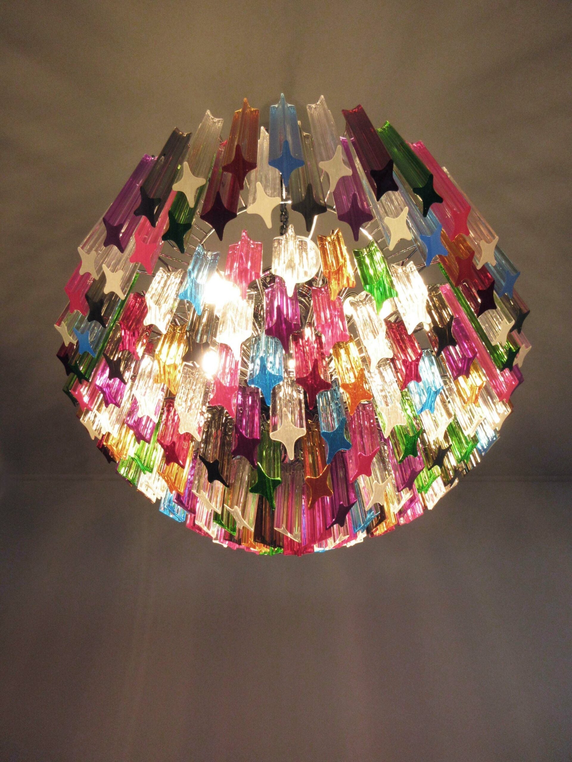 Murano Chandelier 163 Multi-Colored Prism Glass