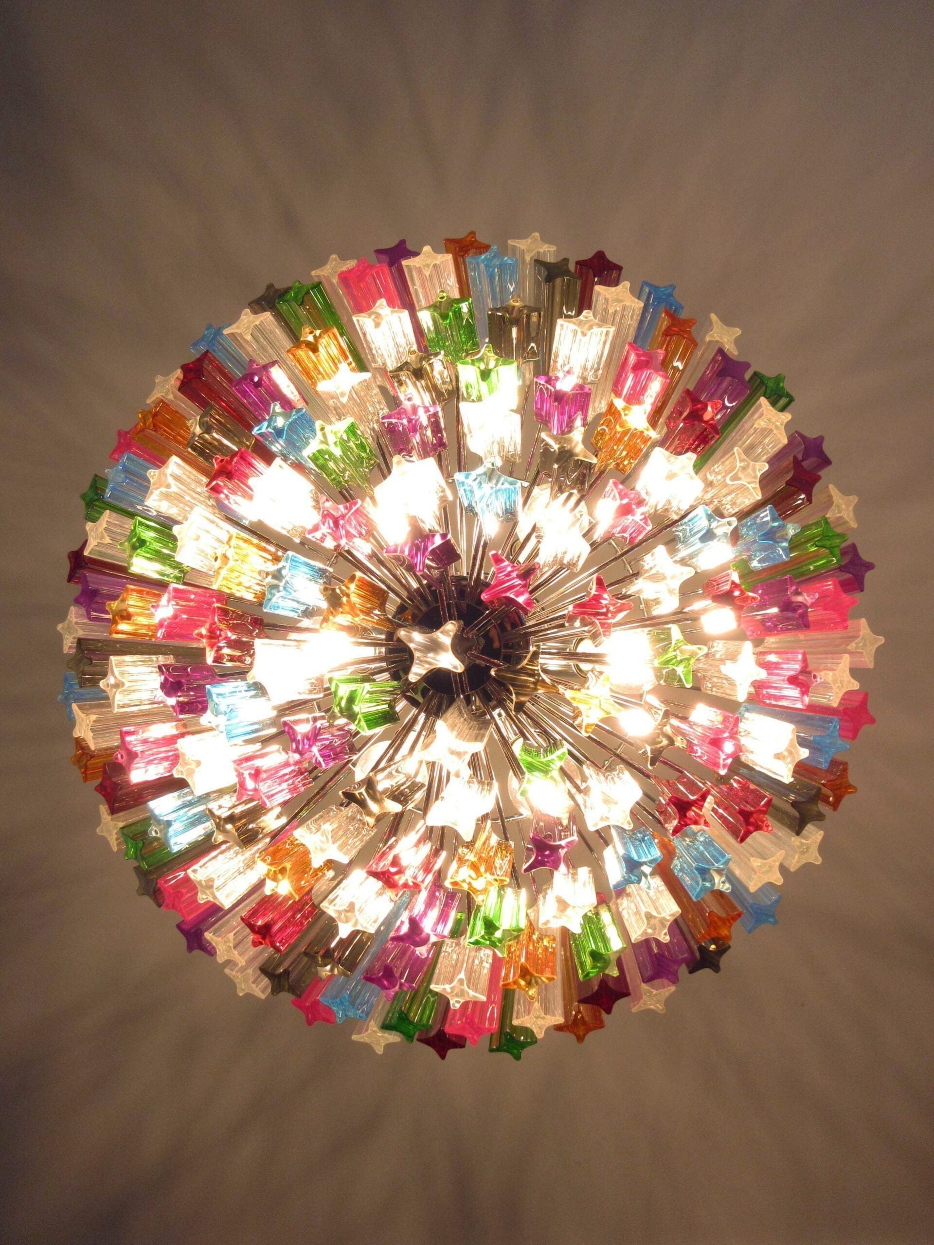 Murano Chandelier 163 Multi-Colored Prism Glass
