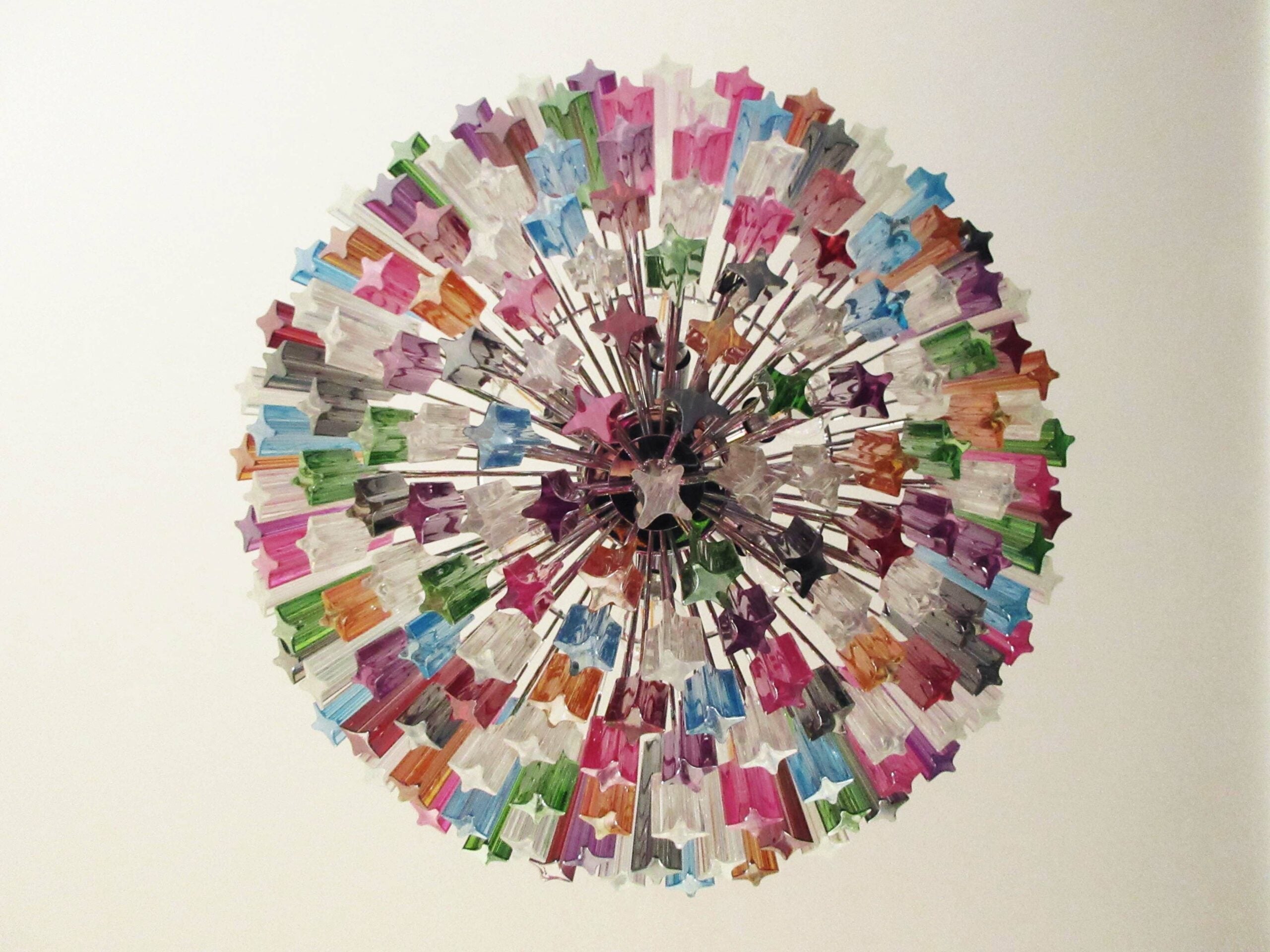 Murano Chandelier 163 Multi-Colored Prism Glass