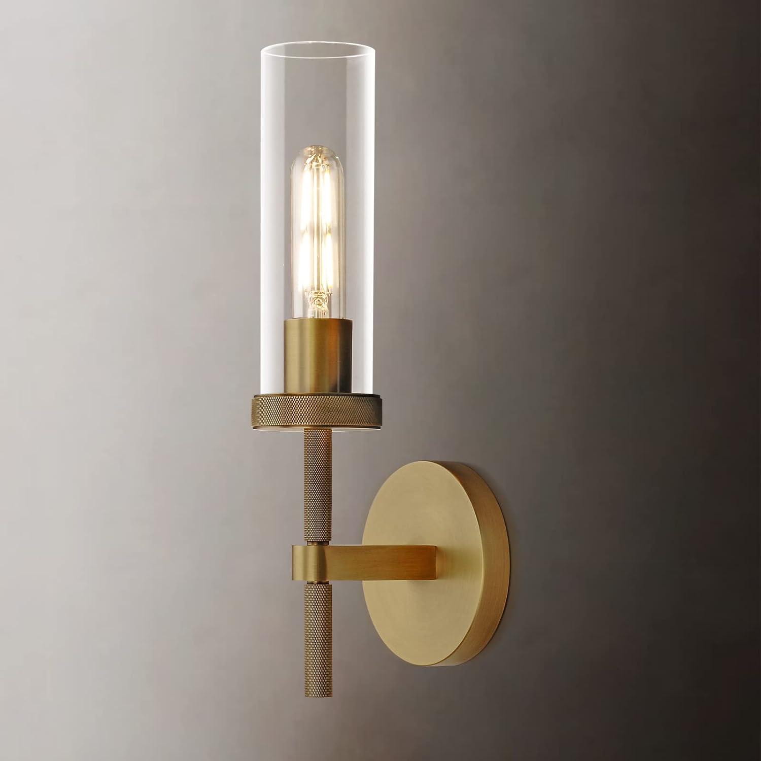 Knurled Glass Wall Sconces 1 Light