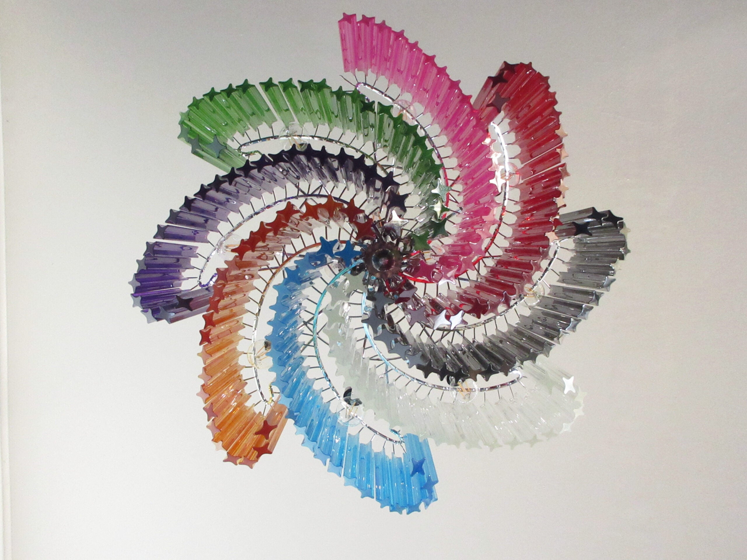 Murano Chandelier 200 Multi-Colored Prism Glasses