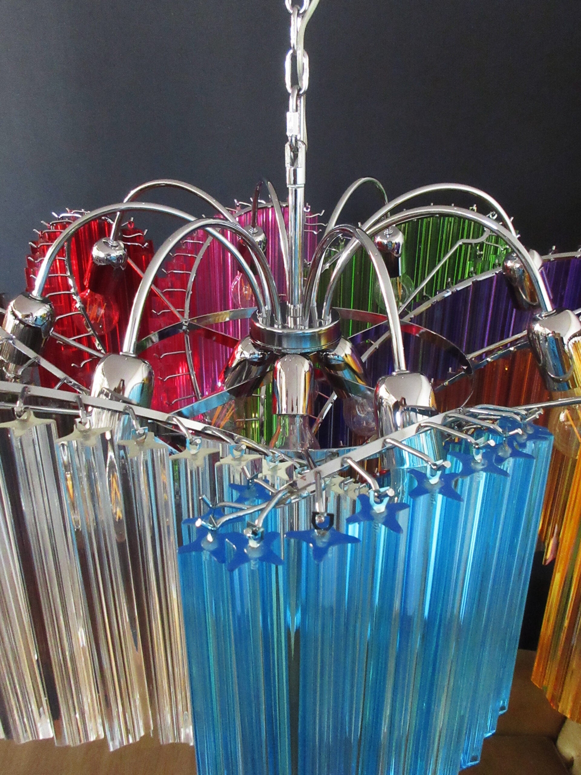 Murano Chandelier 200 Multi-Colored Prism Glasses