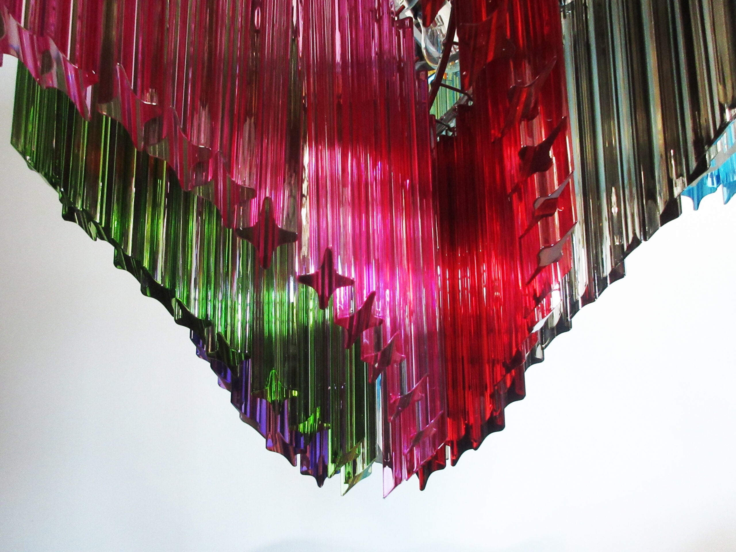 Murano Chandelier 200 Multi-Colored Prism Glasses