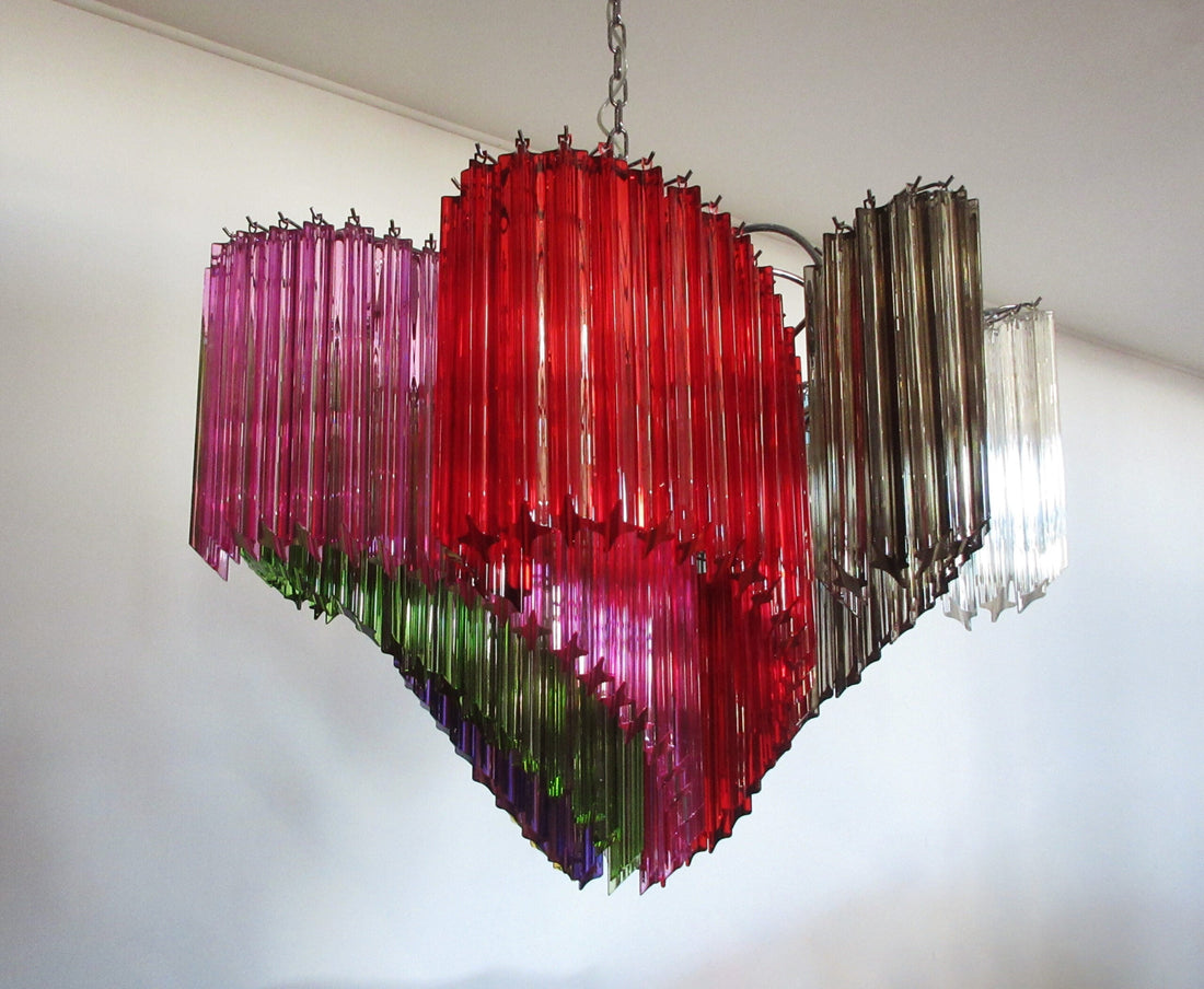 Murano Chandelier 200 Multi-Colored Prism Glasses