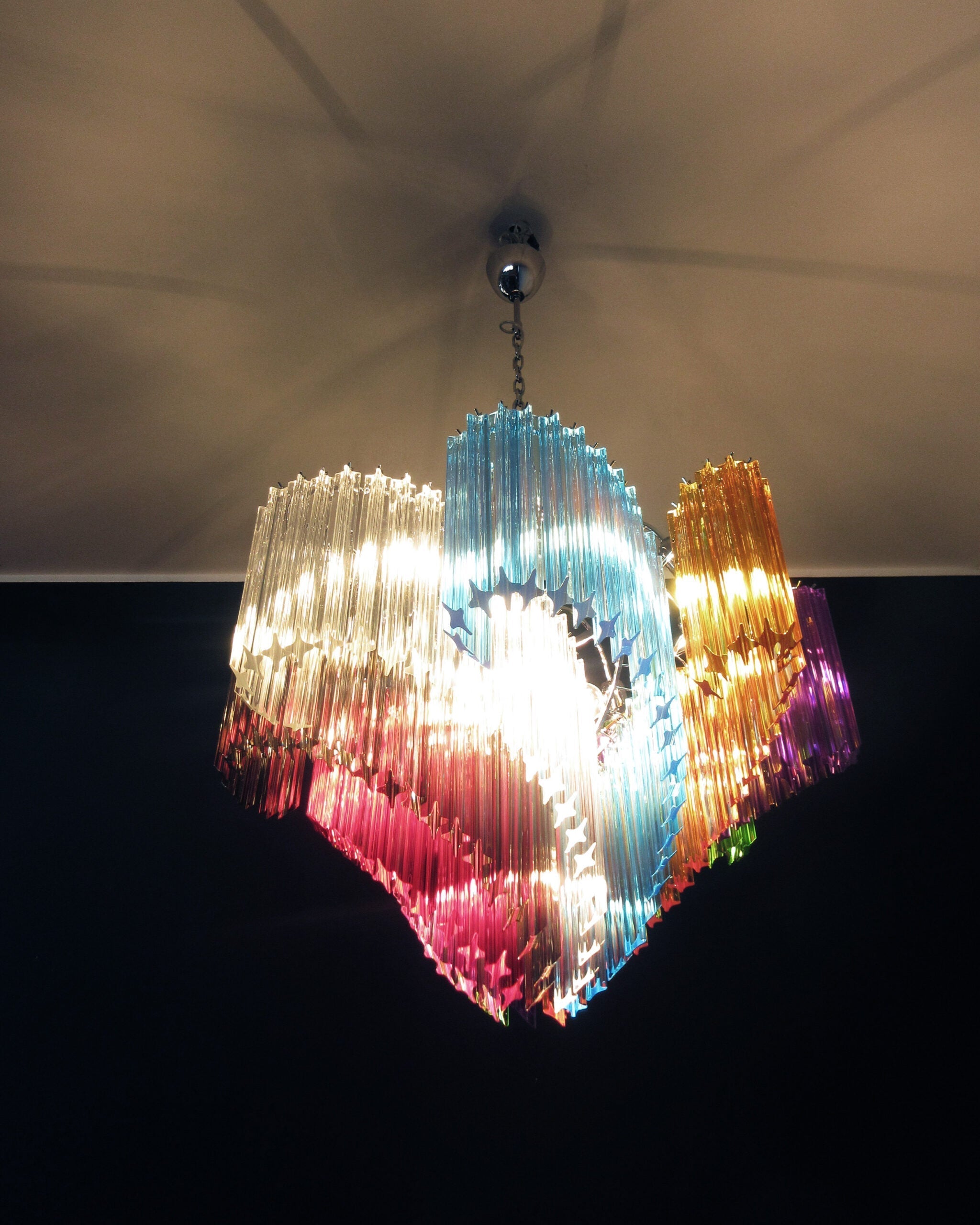 Murano Chandelier 200 Multi-Colored Prism Glasses