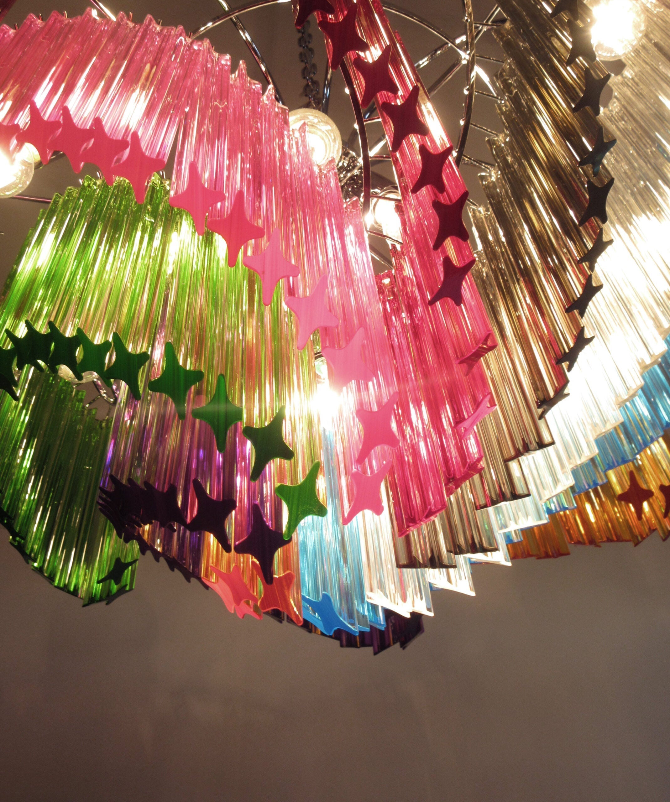 Murano Chandelier 200 Multi-Colored Prism Glasses