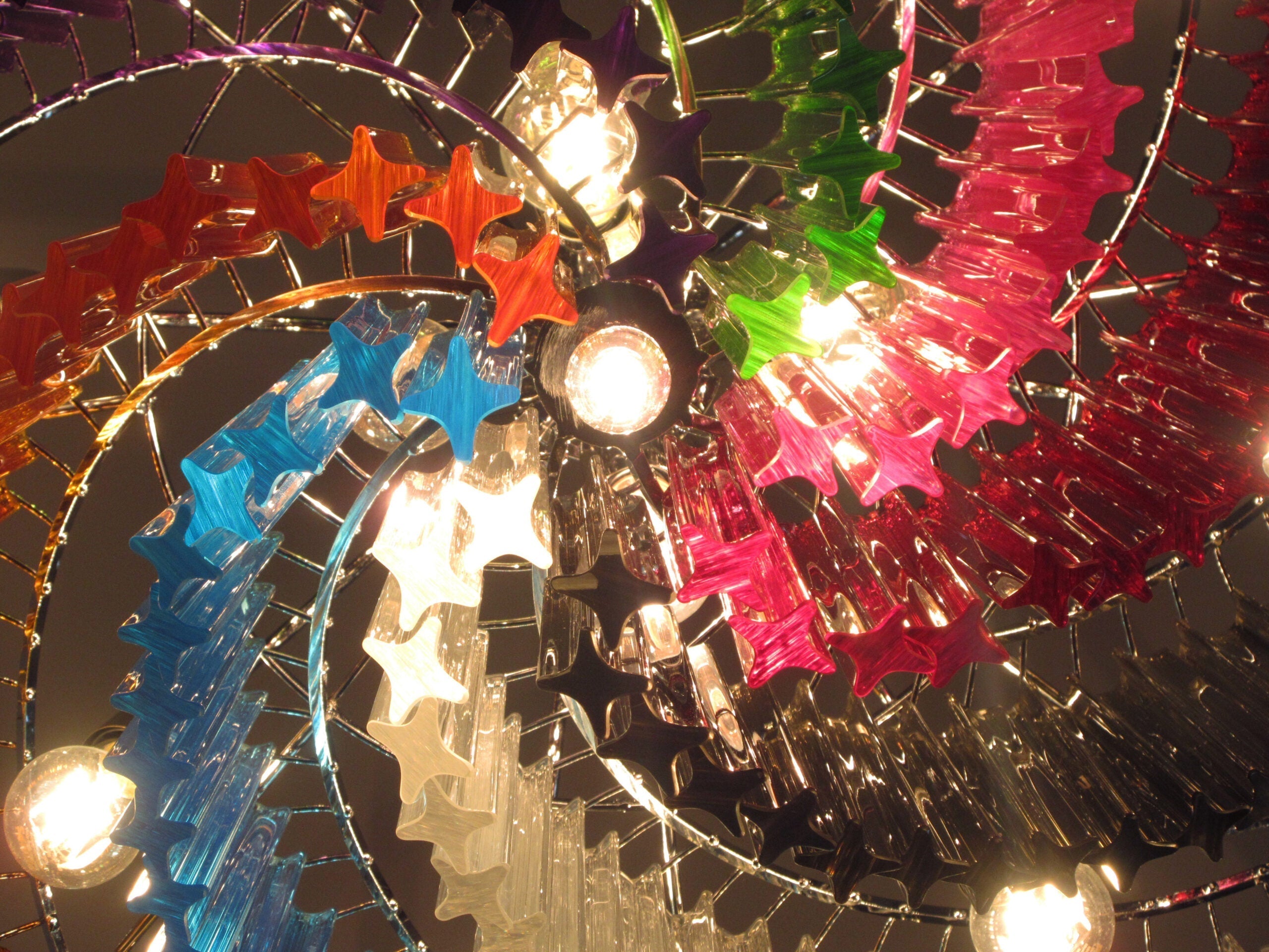 Murano Chandelier 200 Multi-Colored Prism Glasses