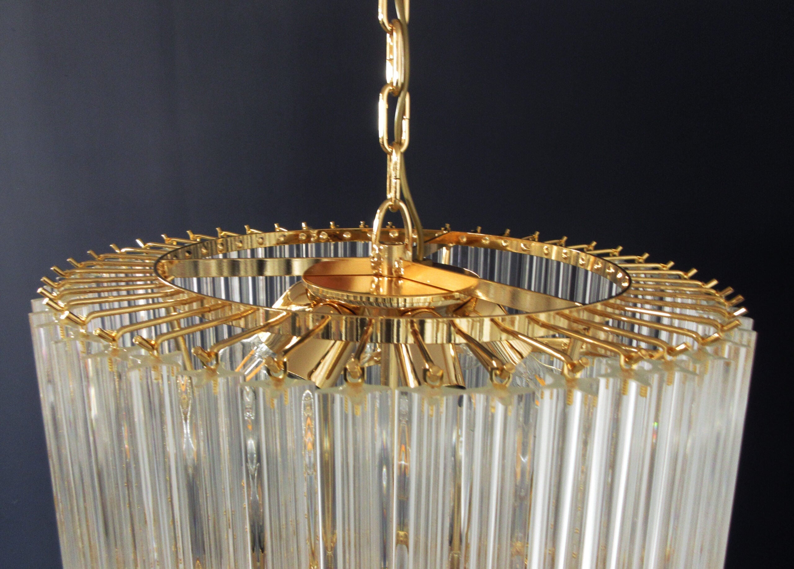 Murano Chandelier 166 Clear Prism Glass