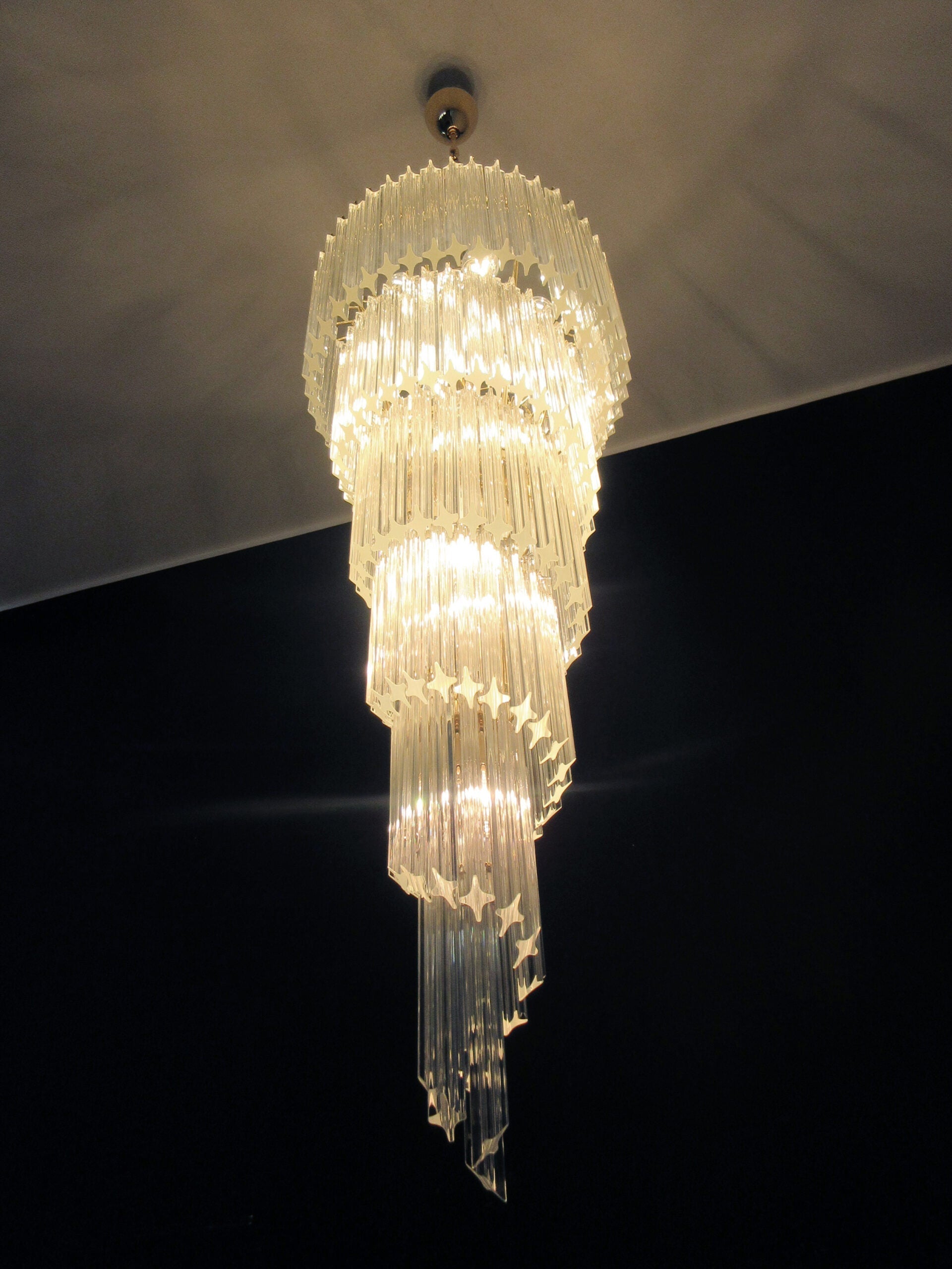 Murano Chandelier 166 Clear Prism Glass