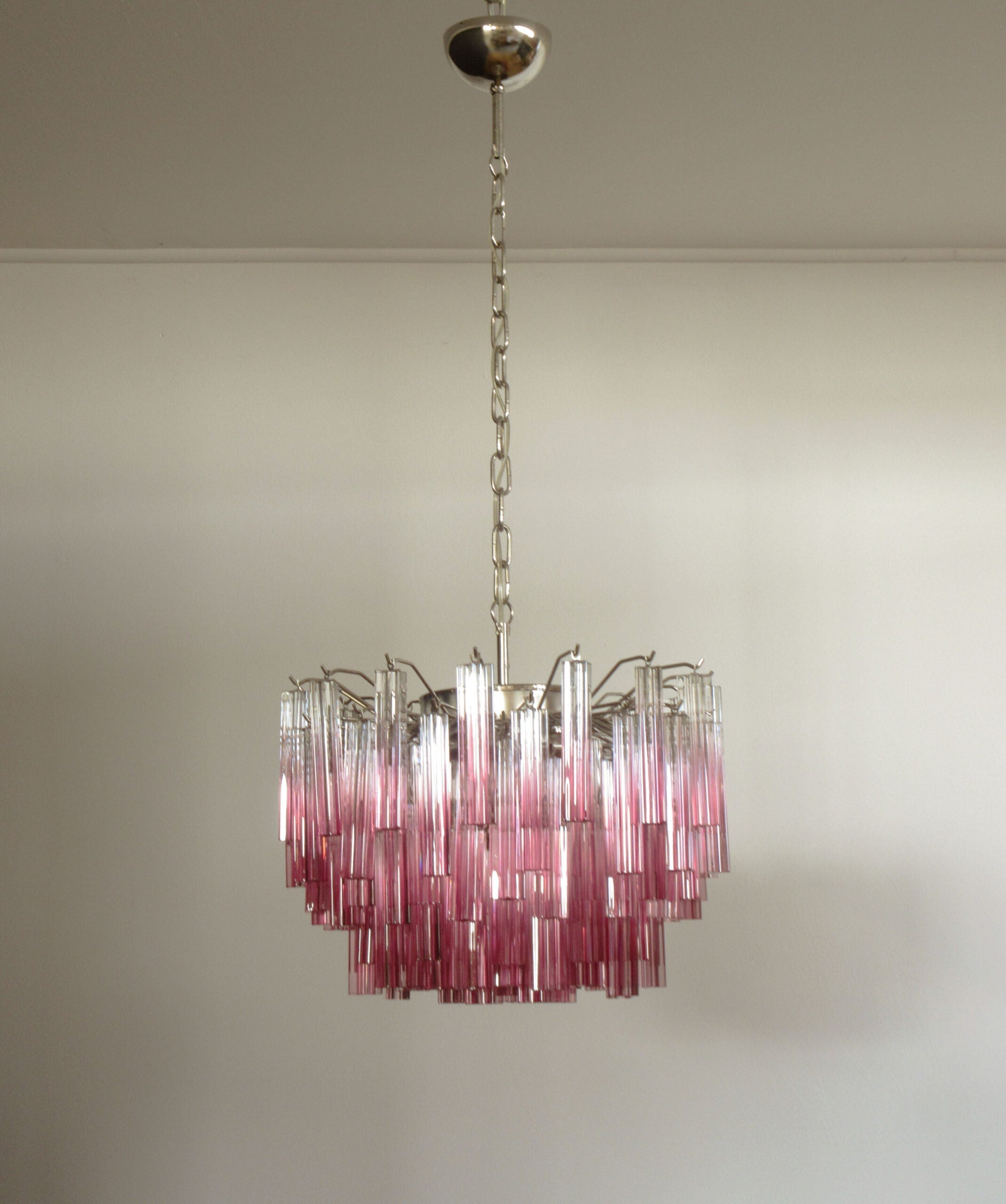 Murano Chandelier 107 Purple Prism Glass