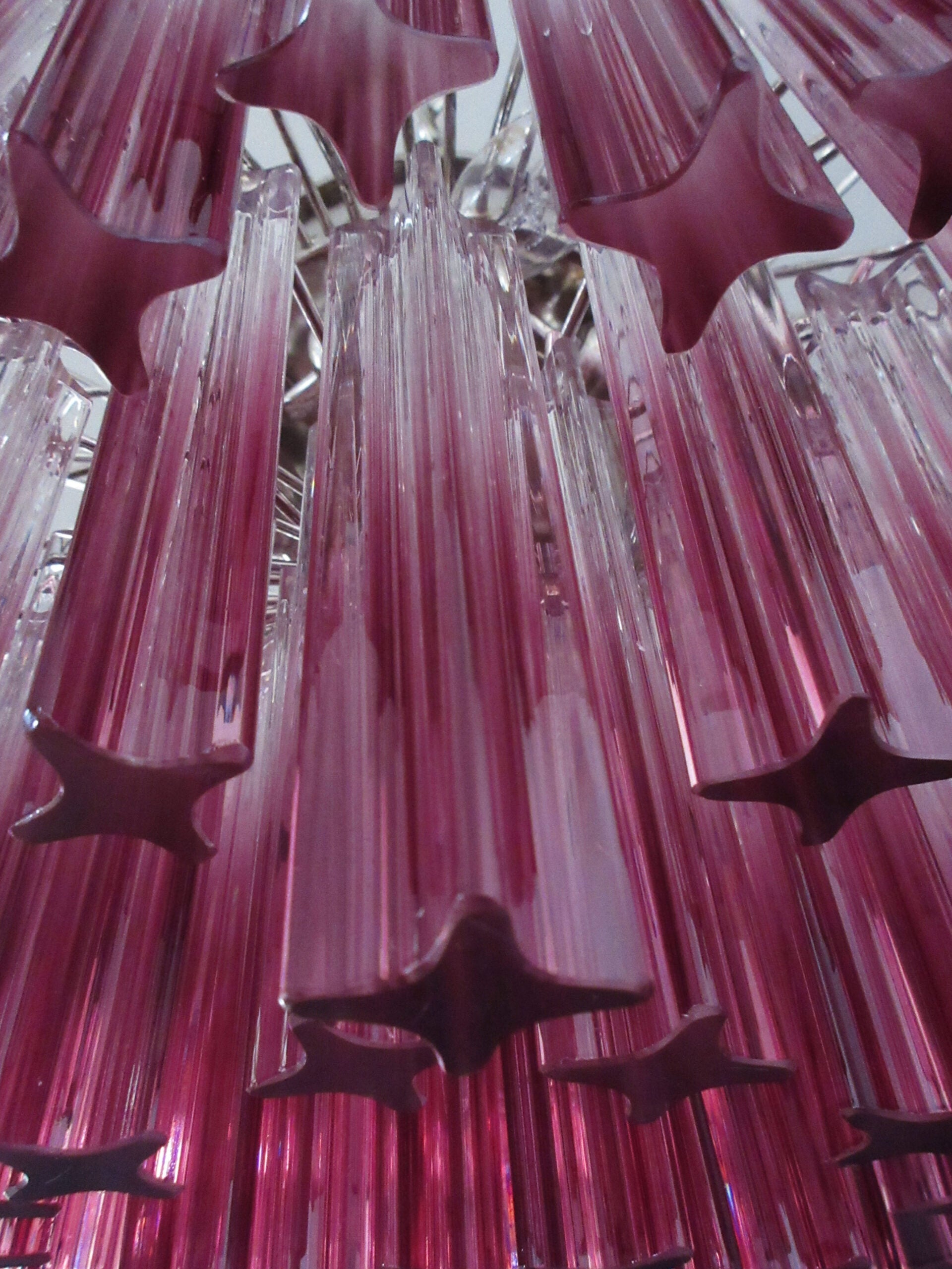 Murano Chandelier 107 Purple Prism Glass