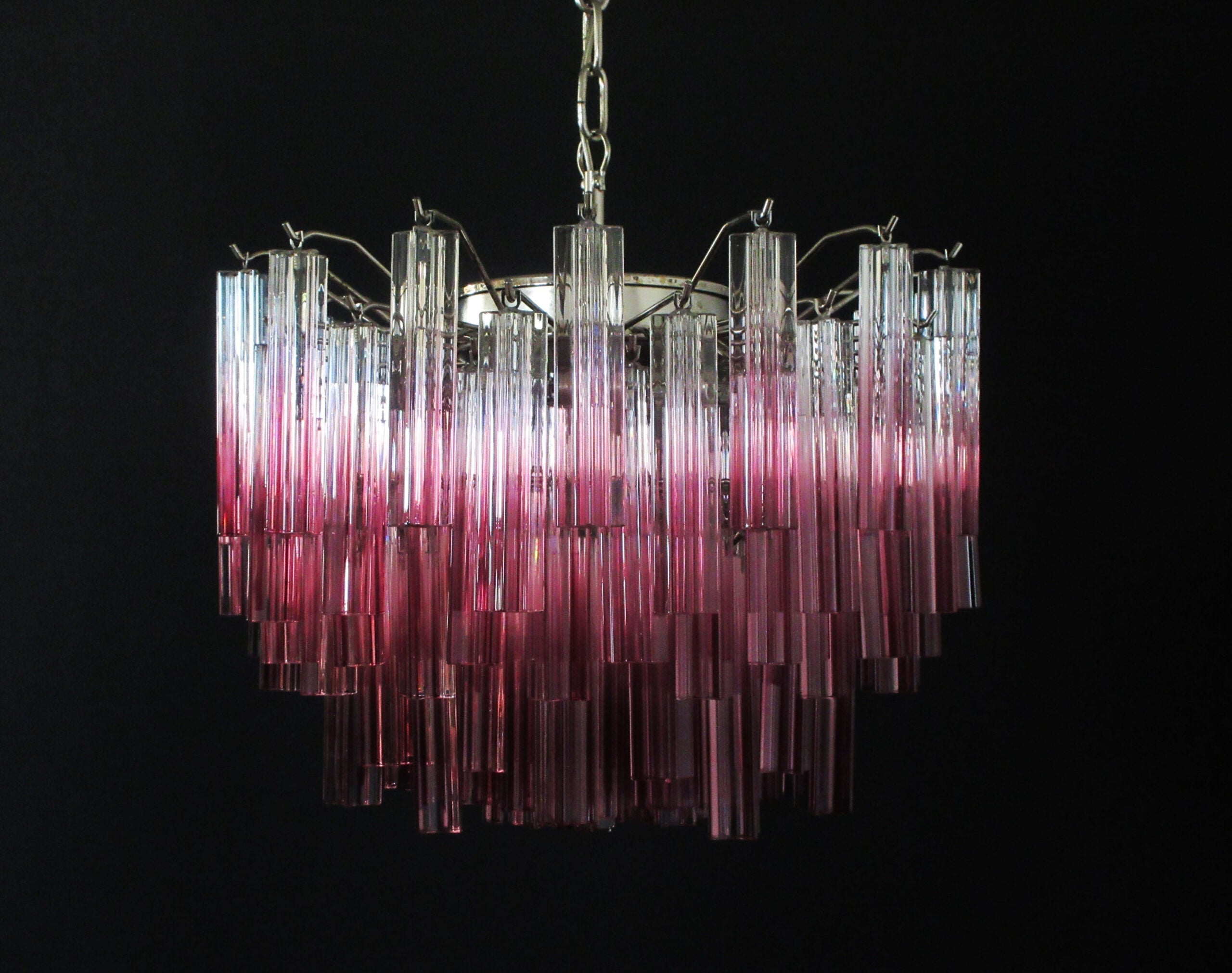 Murano Chandelier 107 Purple Prism Glass