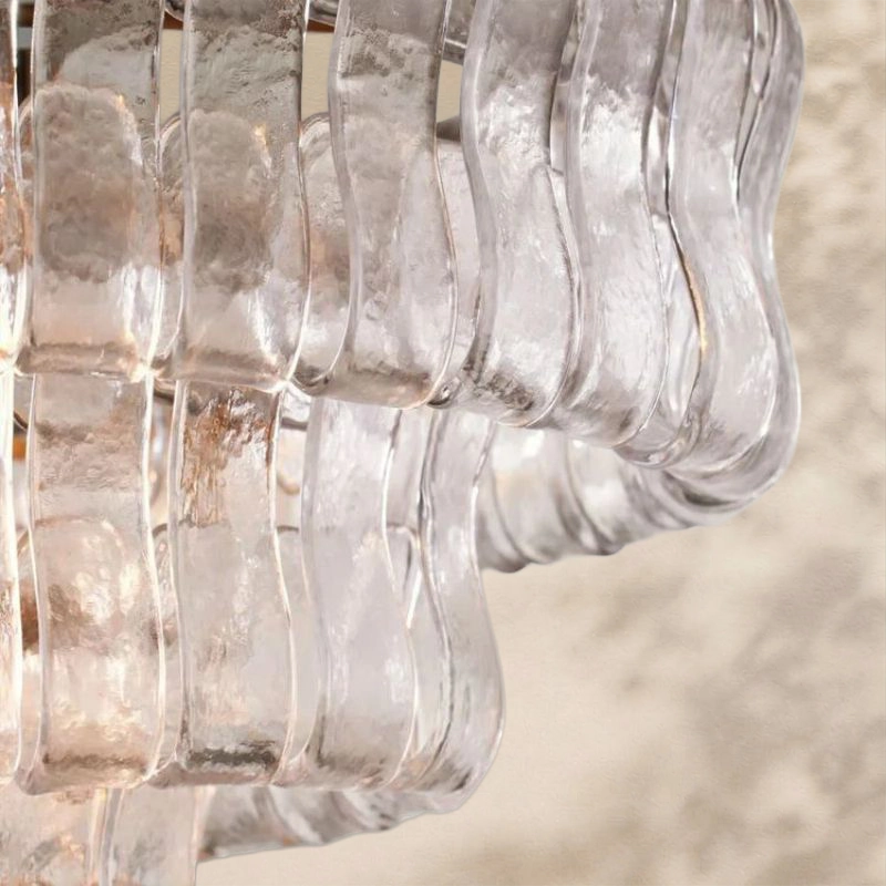 Amor Ghiaccio Glass Oval Chandelier 54"W/65"W