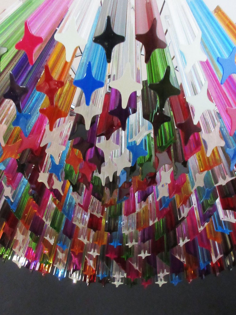 Murano Chandelier 265 Multicolored Prism Glass