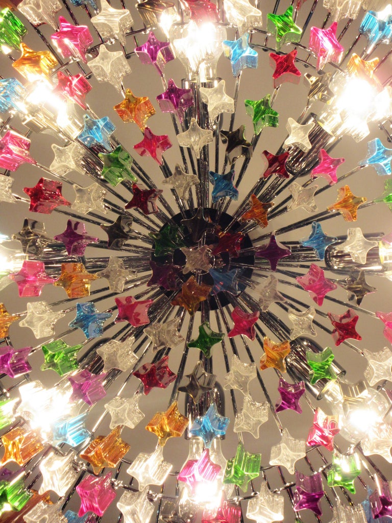 Murano Chandelier 265 Multicolored Prism Glass