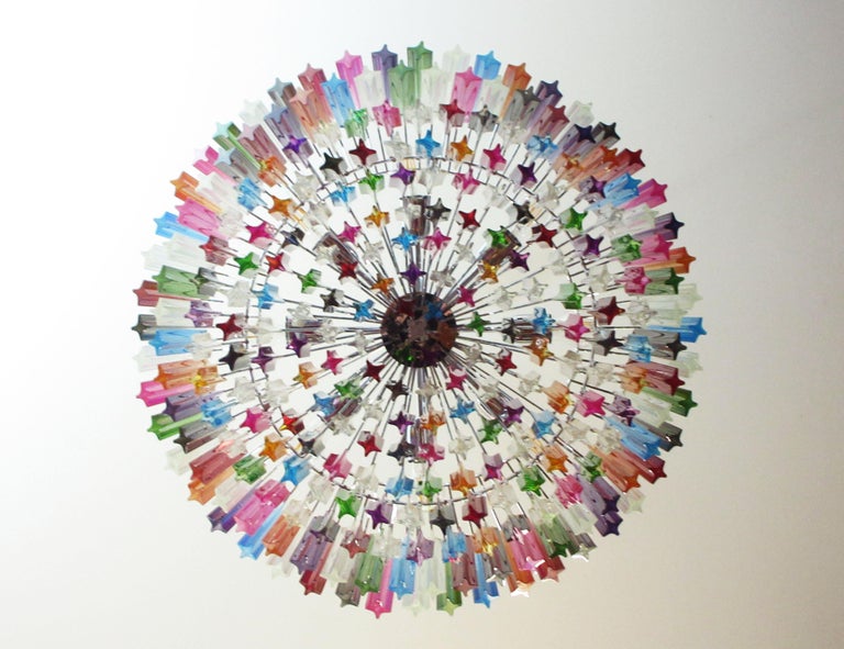 Murano Chandelier 265 Multicolored Prism Glass