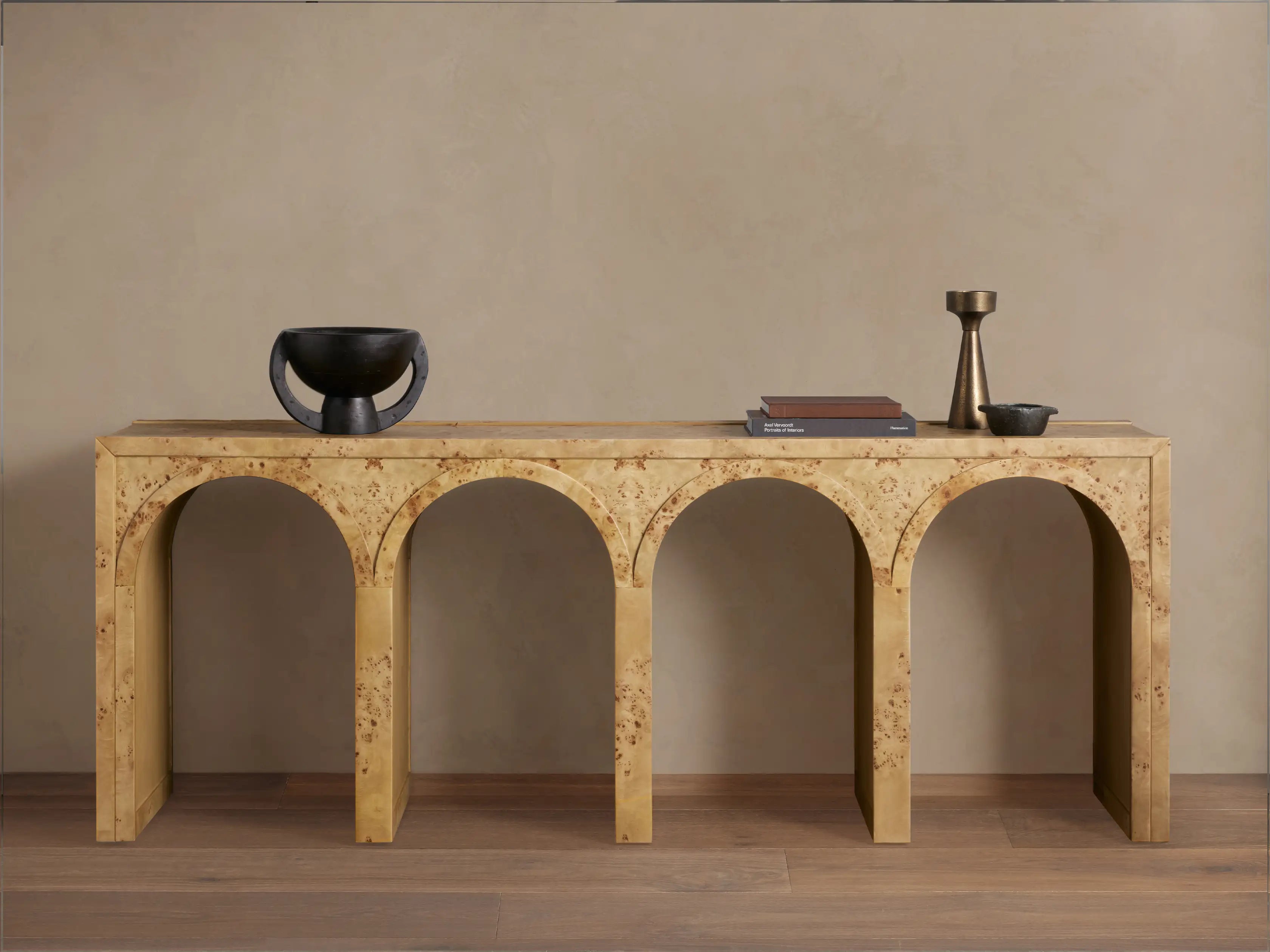 Hattiea Burl Console Table