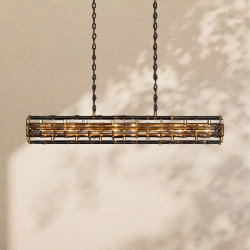 Dora Glass Linear Cylinder Chandelier 49″ 60″ 71″