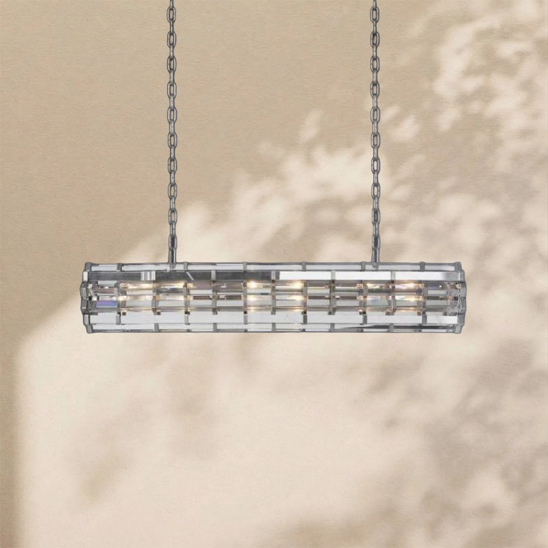 Dora Glass Linear Cylinder Chandelier 49″ 60″ 71″