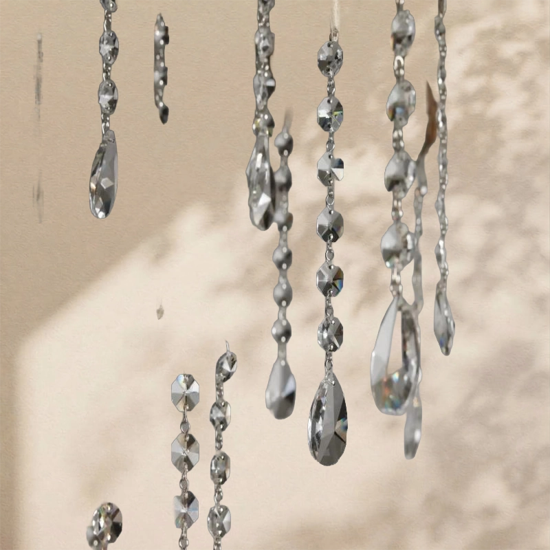Gothic Cascade Chandelier 34"H -Silver