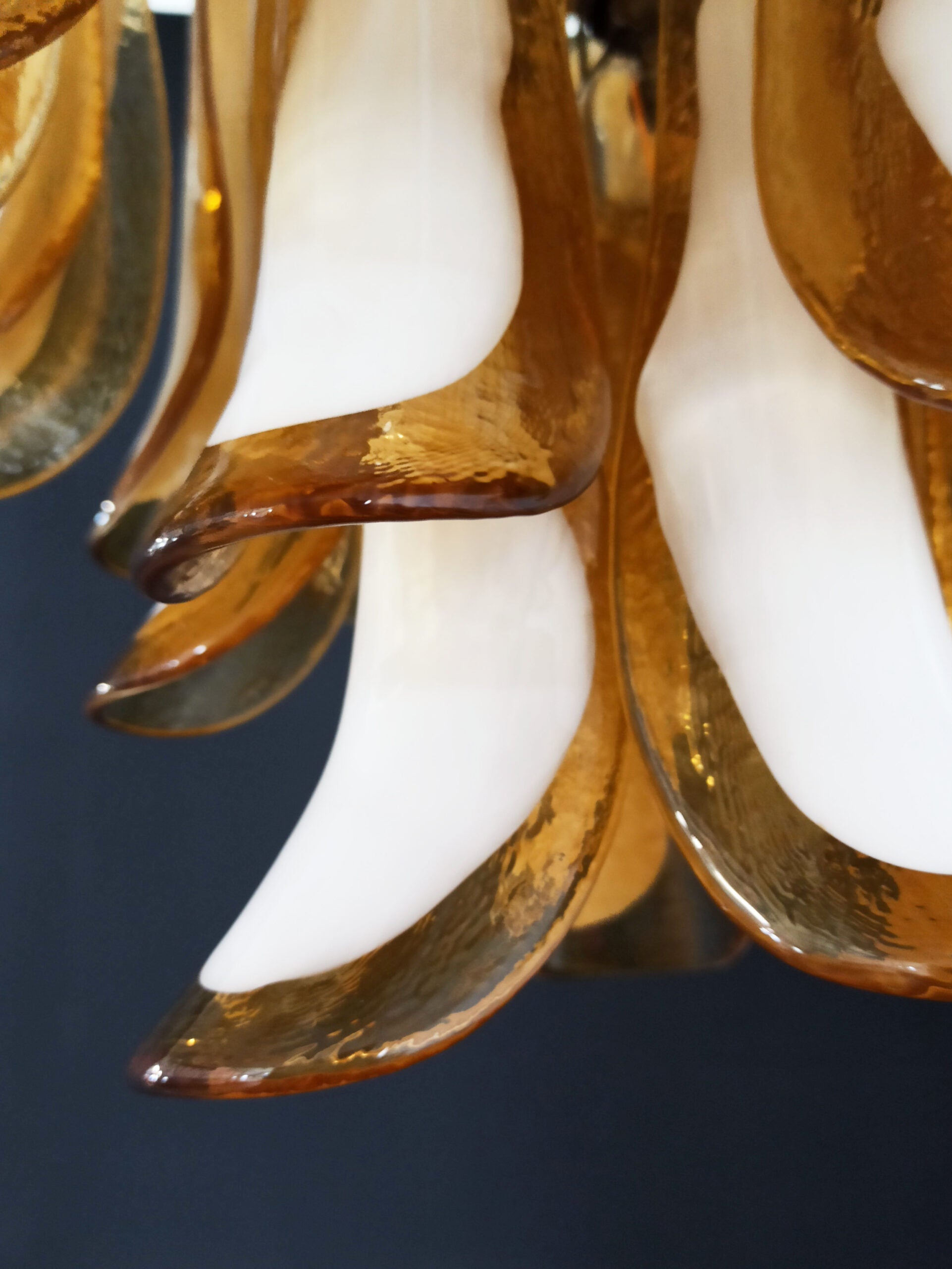 Murano Chandelier 36 Yellow Petal Glass
