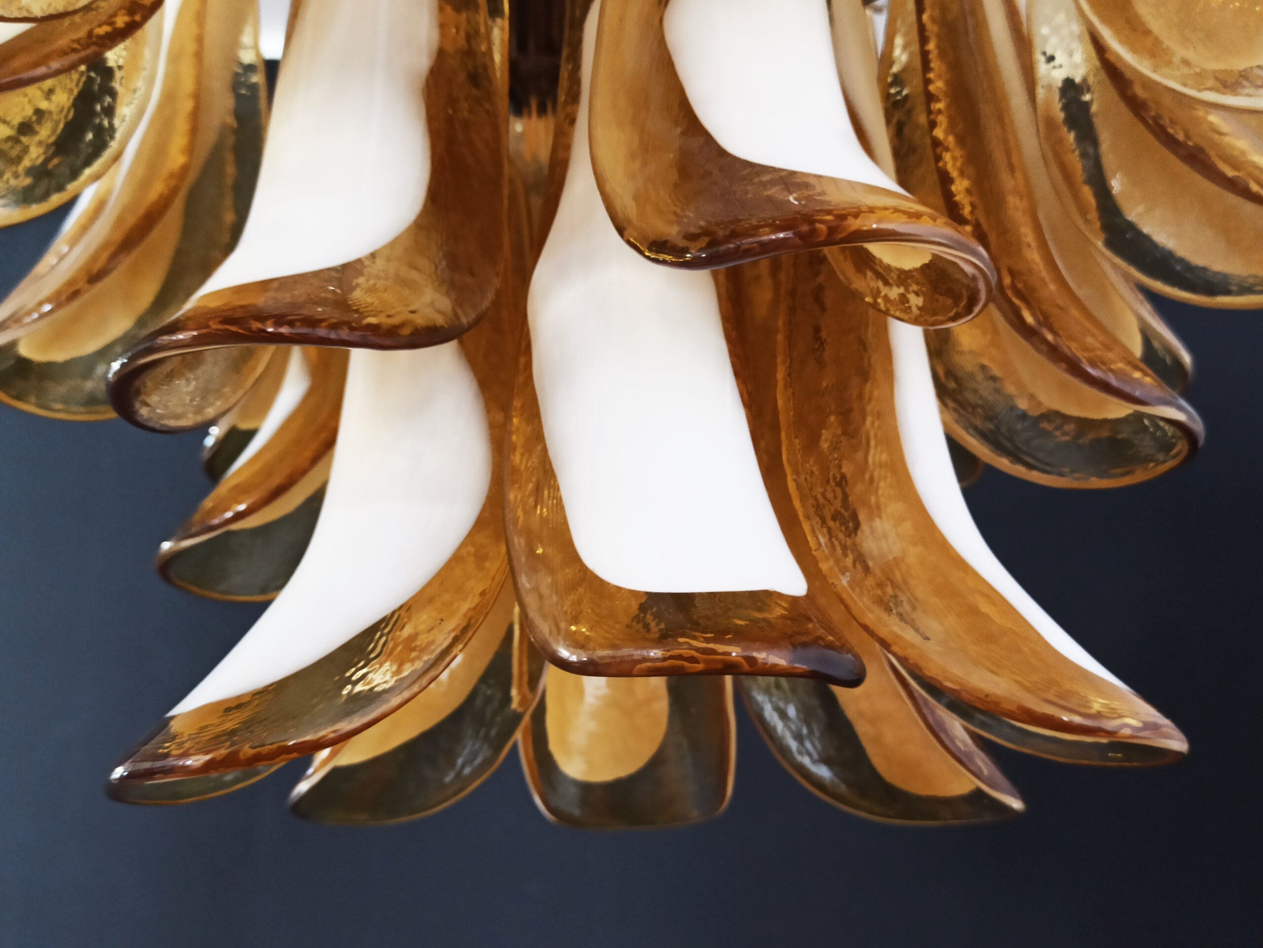 Murano Chandelier 36 Yellow Petal Glass
