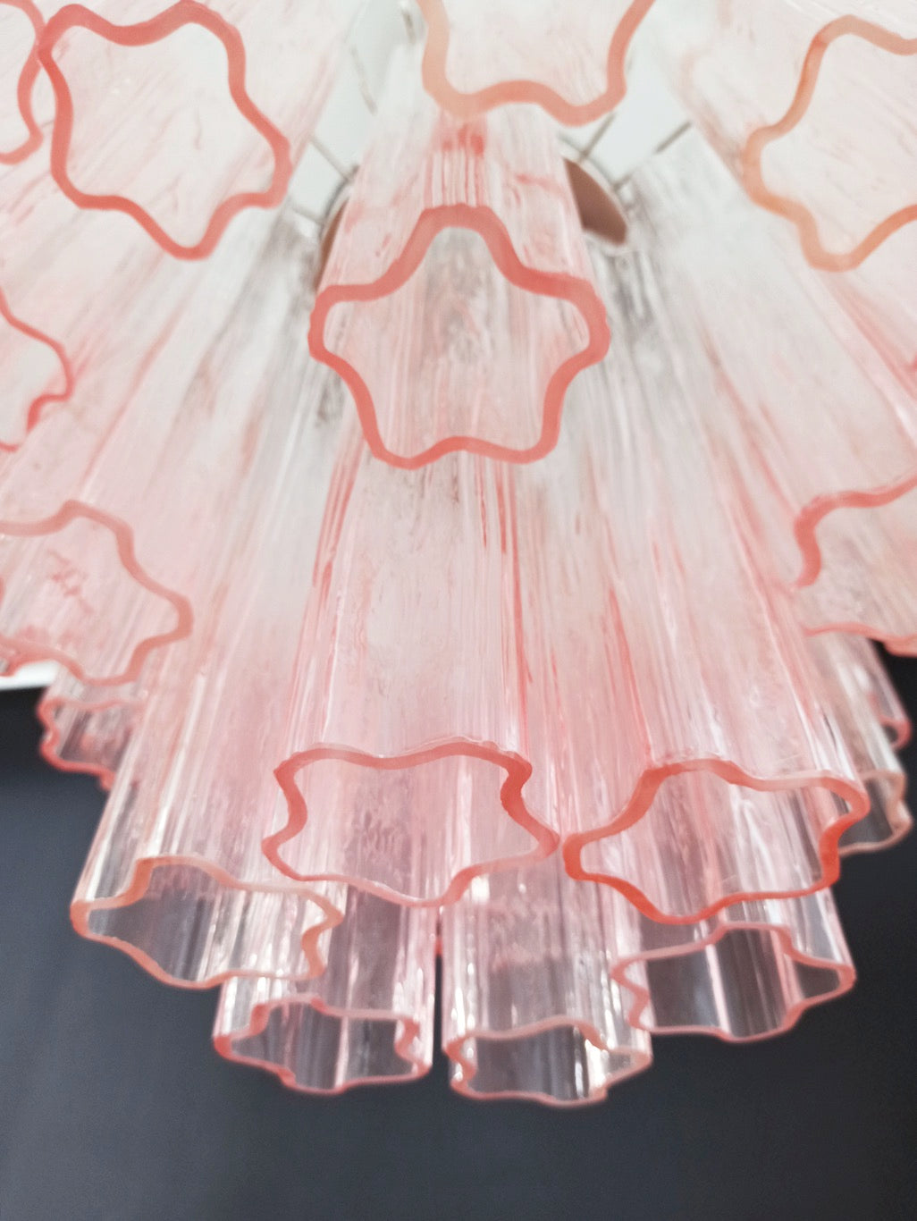 Murano Chandelier 36 Gradually Pink Glass Tube