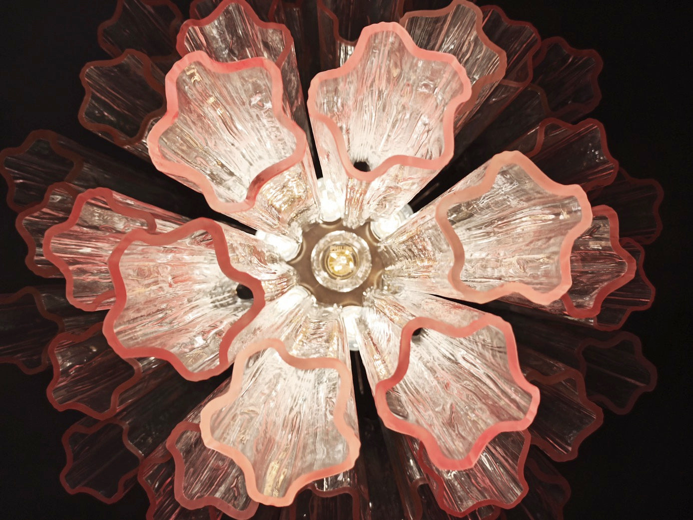 Murano Chandelier 36 Gradually Pink Glass Tube