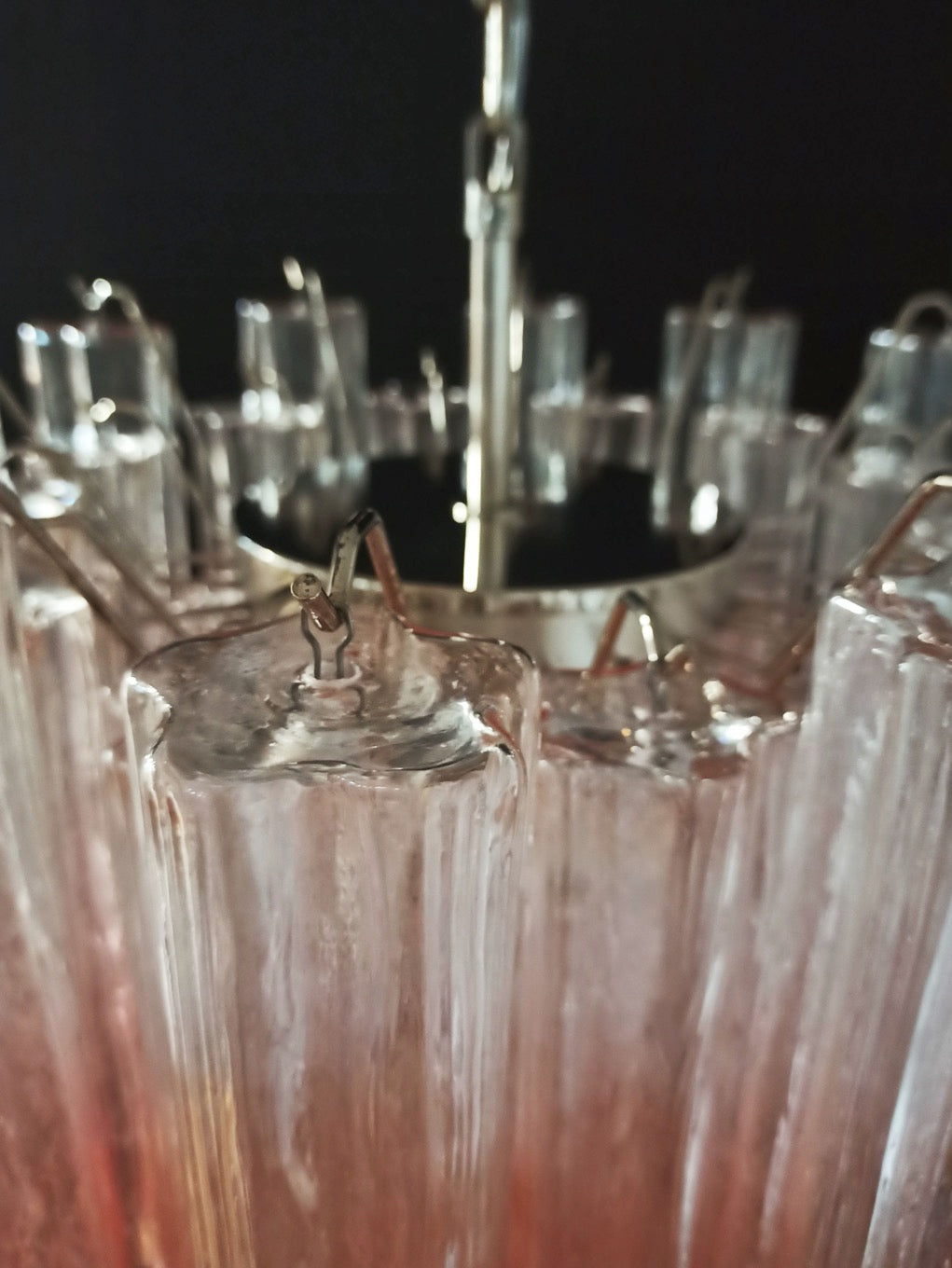 Murano Chandelier 36 Gradually Pink Glass Tube