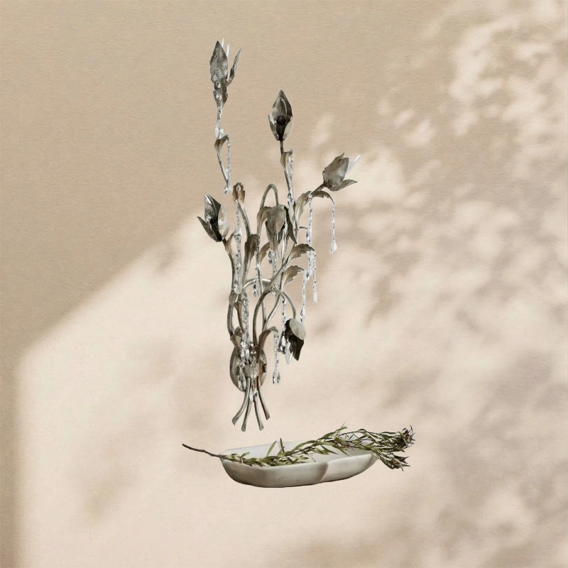Gothic Viticcio Wall Sconce 3-Light 6-Light - Silver