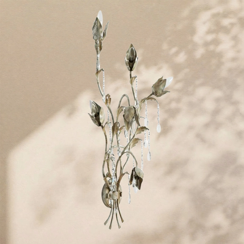 Gothic Viticcio Wall Sconce 3-Light 6-Light - Silver