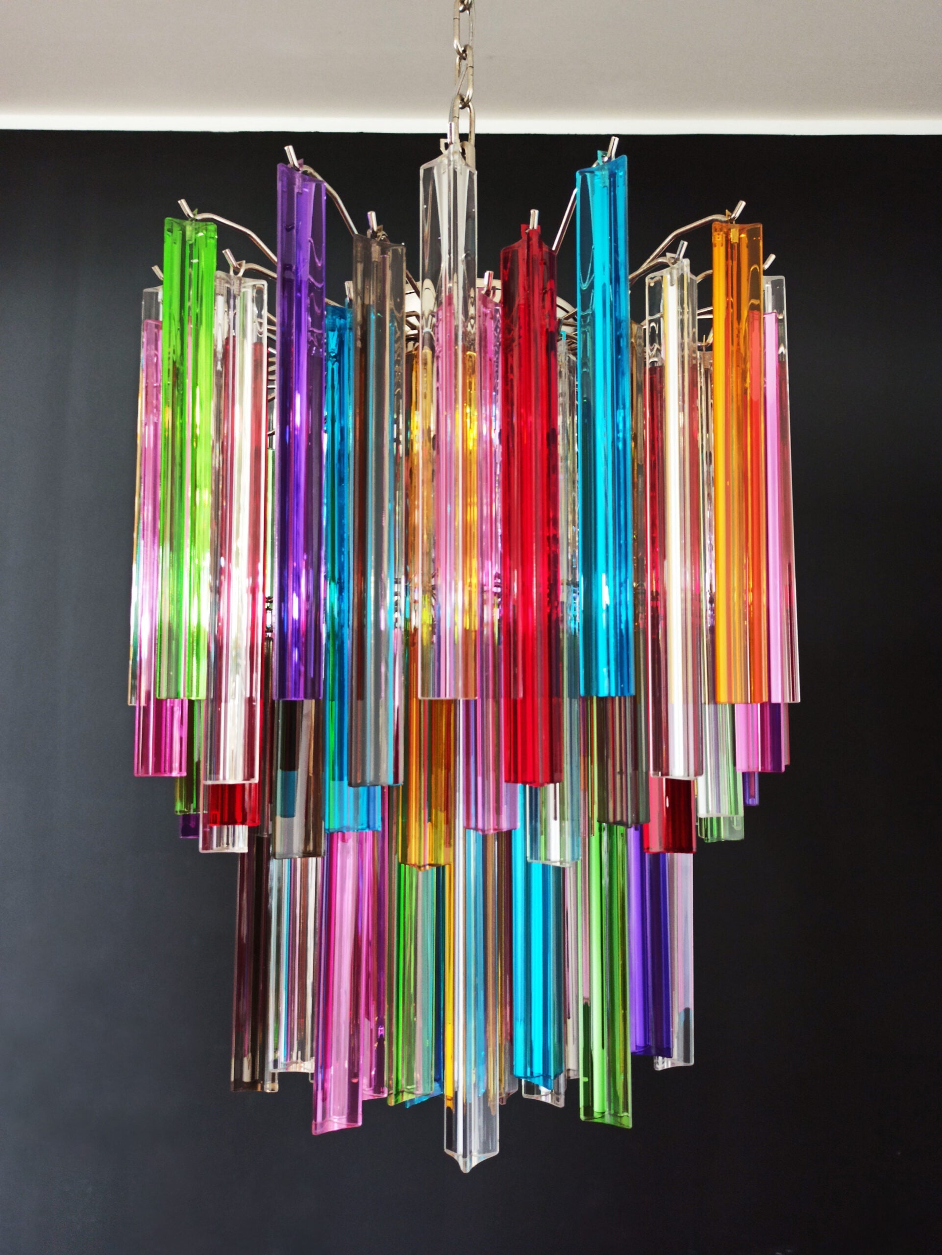 Murano Chandelier 107 Multicolored Prism Glasses