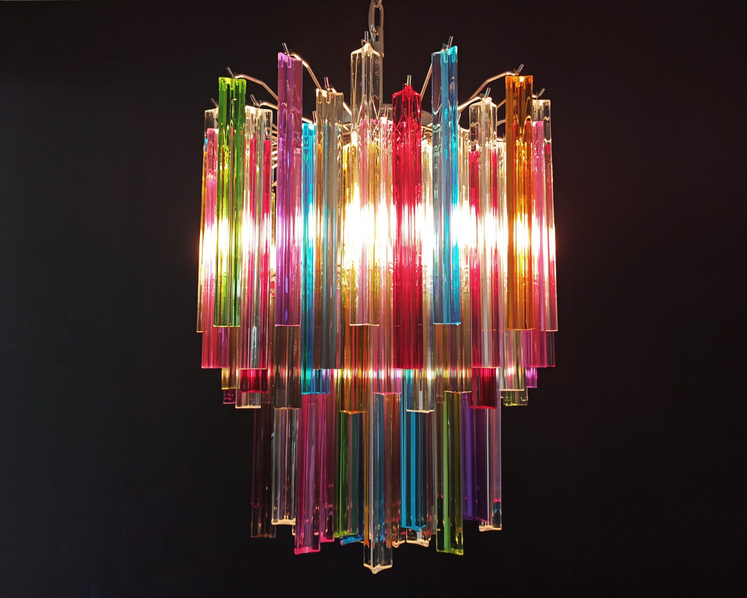 Murano Chandelier 107 Multicolored Prism Glasses